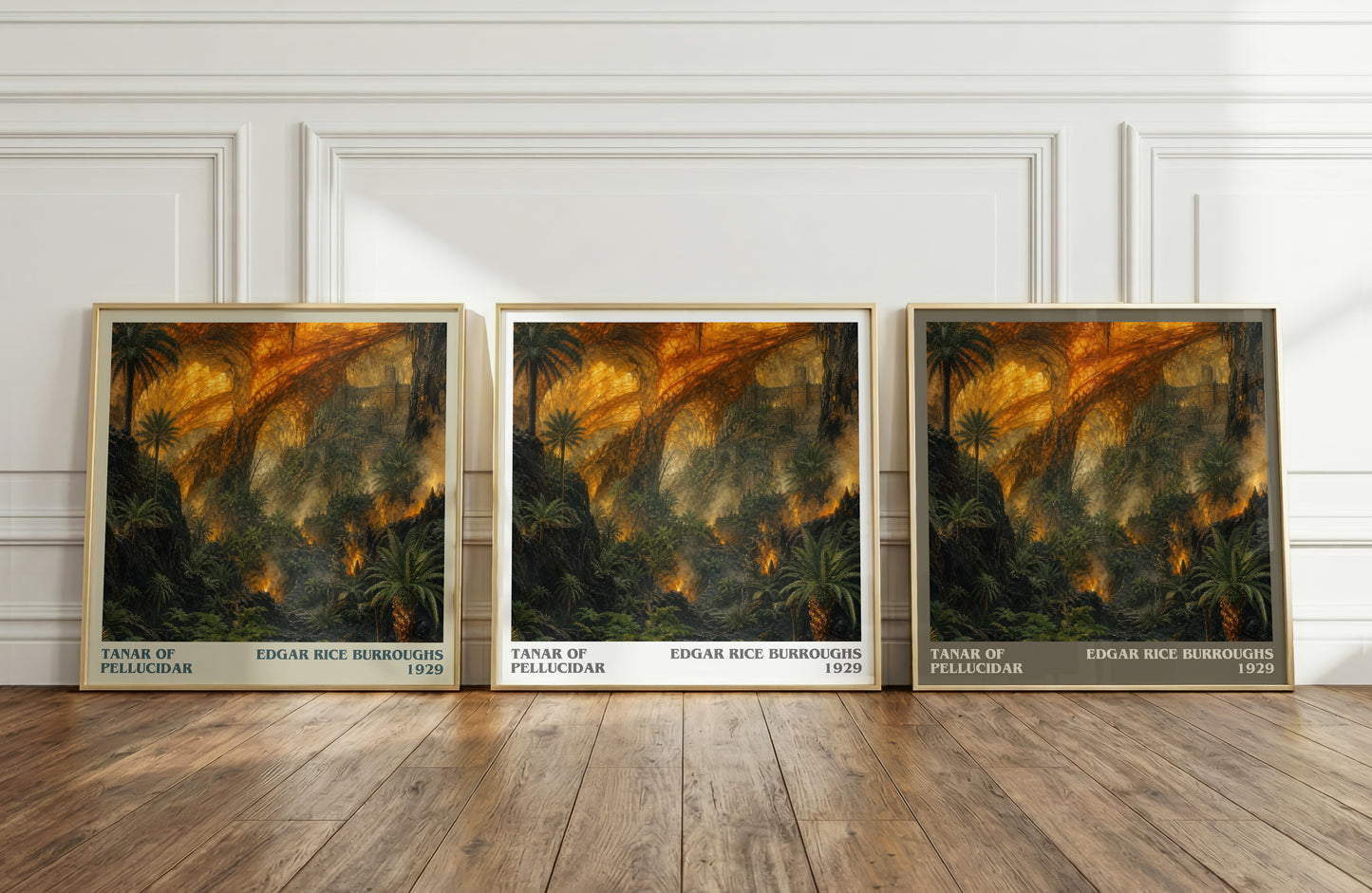 Tanar Of Pellucidar literary art print colour and style options – Edgar Rice Burroughs book art