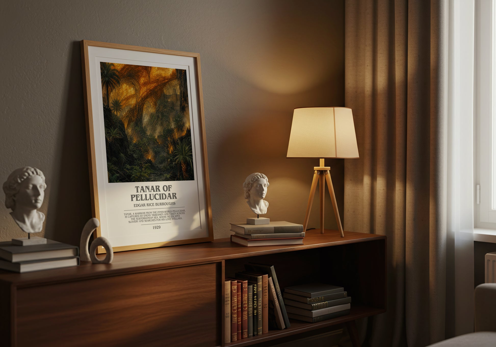Tanar Of Pellucidar bookish book poster framed on wall – sci fi wall art