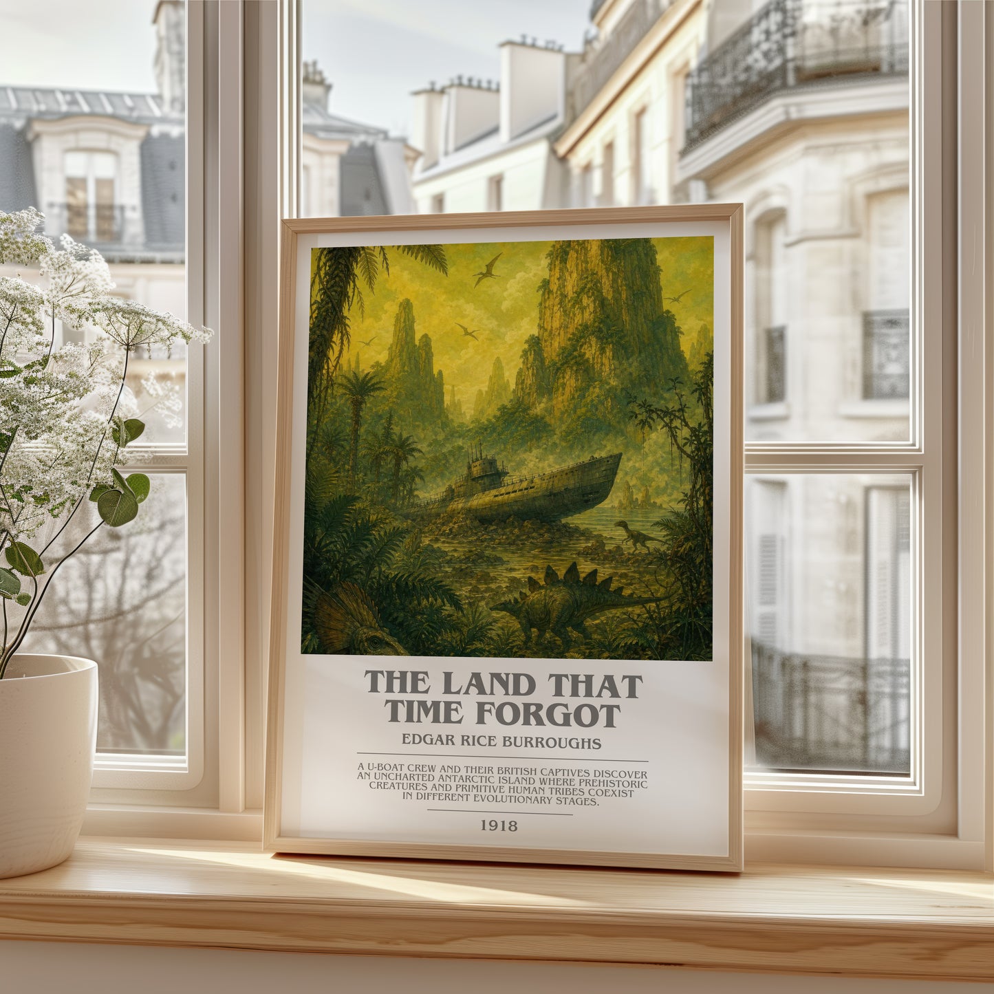 The Land That Time Forgot bookish poster colour and style options – Edgar Rice Burroughs book art