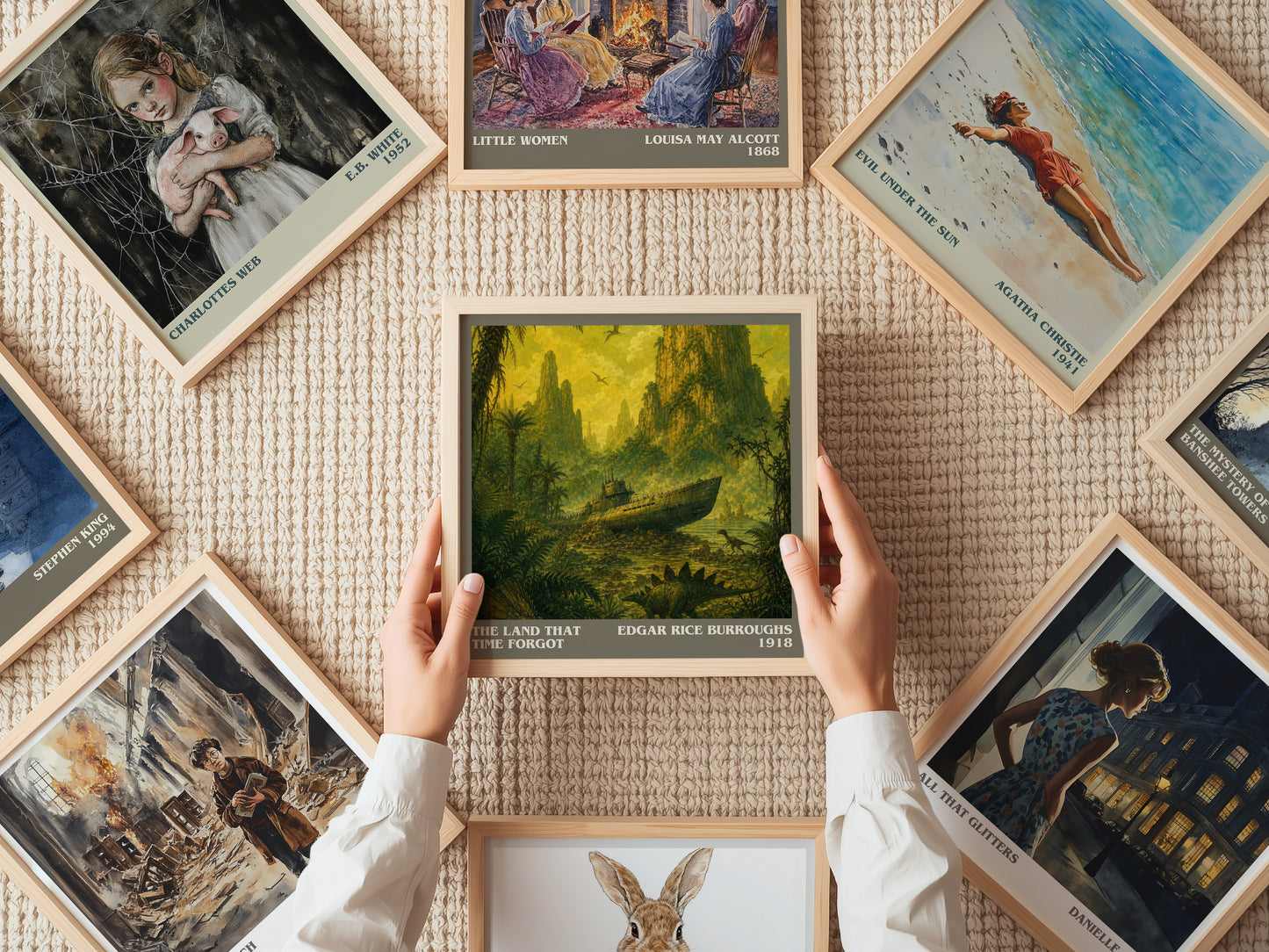 The Land That Time Forgot literary book poster framed on wall – sci fi wall art