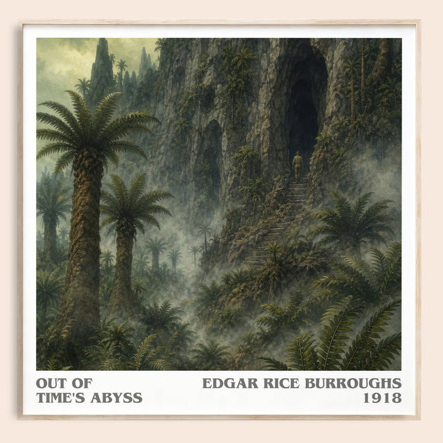 Out Of Time'S Abyss Literary Art Print by Edgar Rice Burroughs