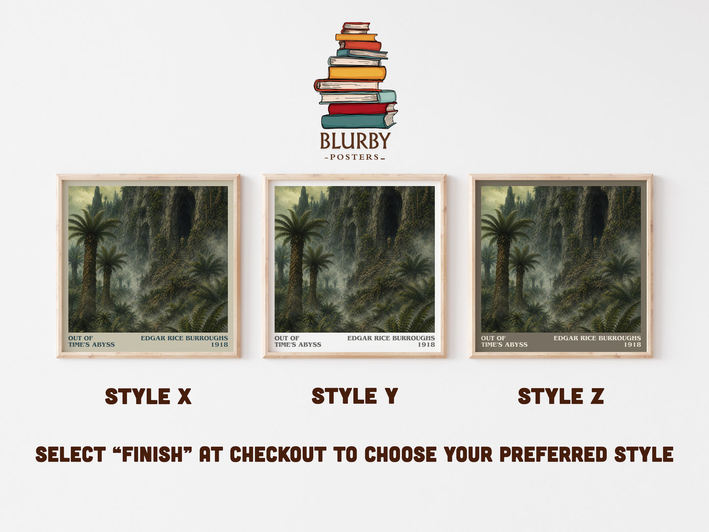 Out Of Time'S Abyss literary print in frame leaning in hallway – sci fi wall art