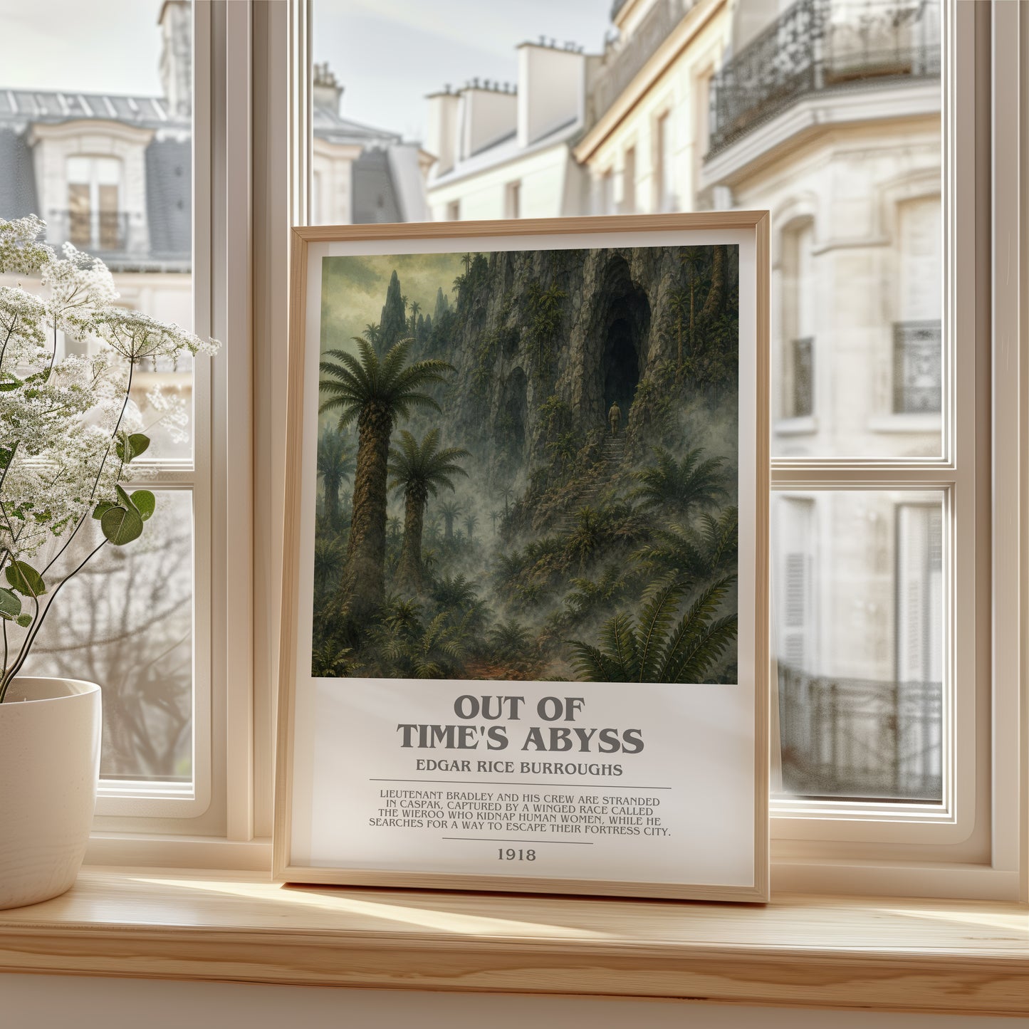 Out Of Time'S Abyss bookish poster colour and style options – Edgar Rice Burroughs book art