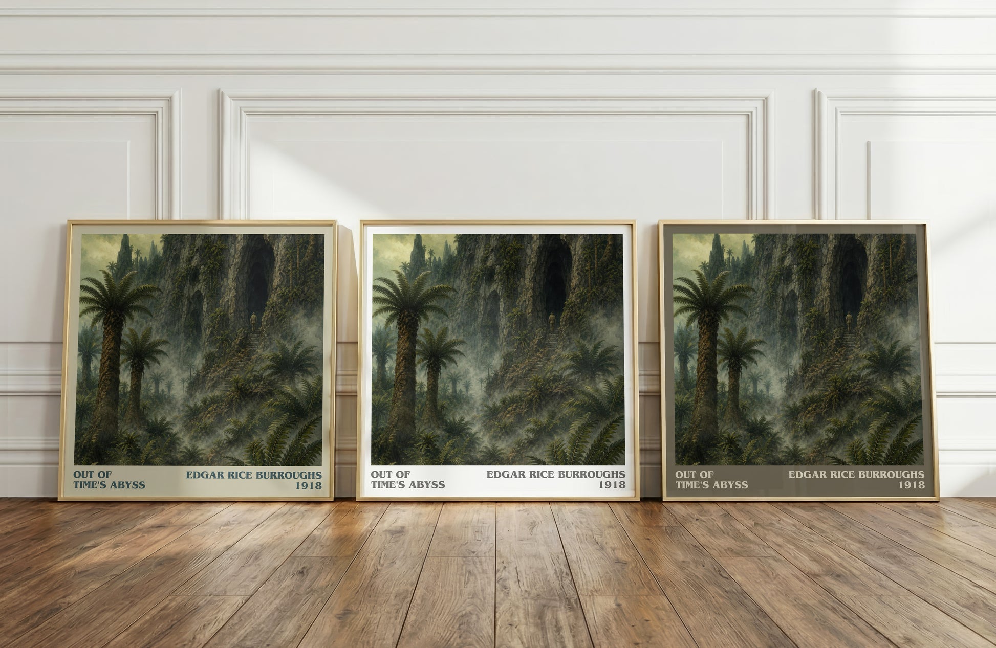 Out Of Time'S Abyss literary art print colour and style options – Edgar Rice Burroughs book art