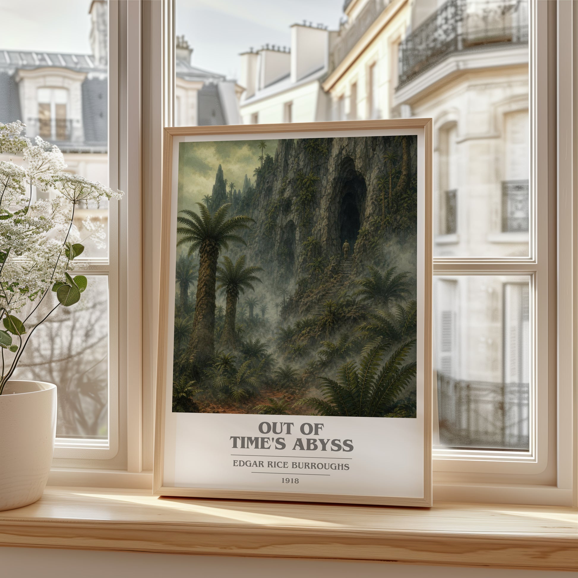 Out Of Time'S Abyss book cover poster colour and style options – Edgar Rice Burroughs book art