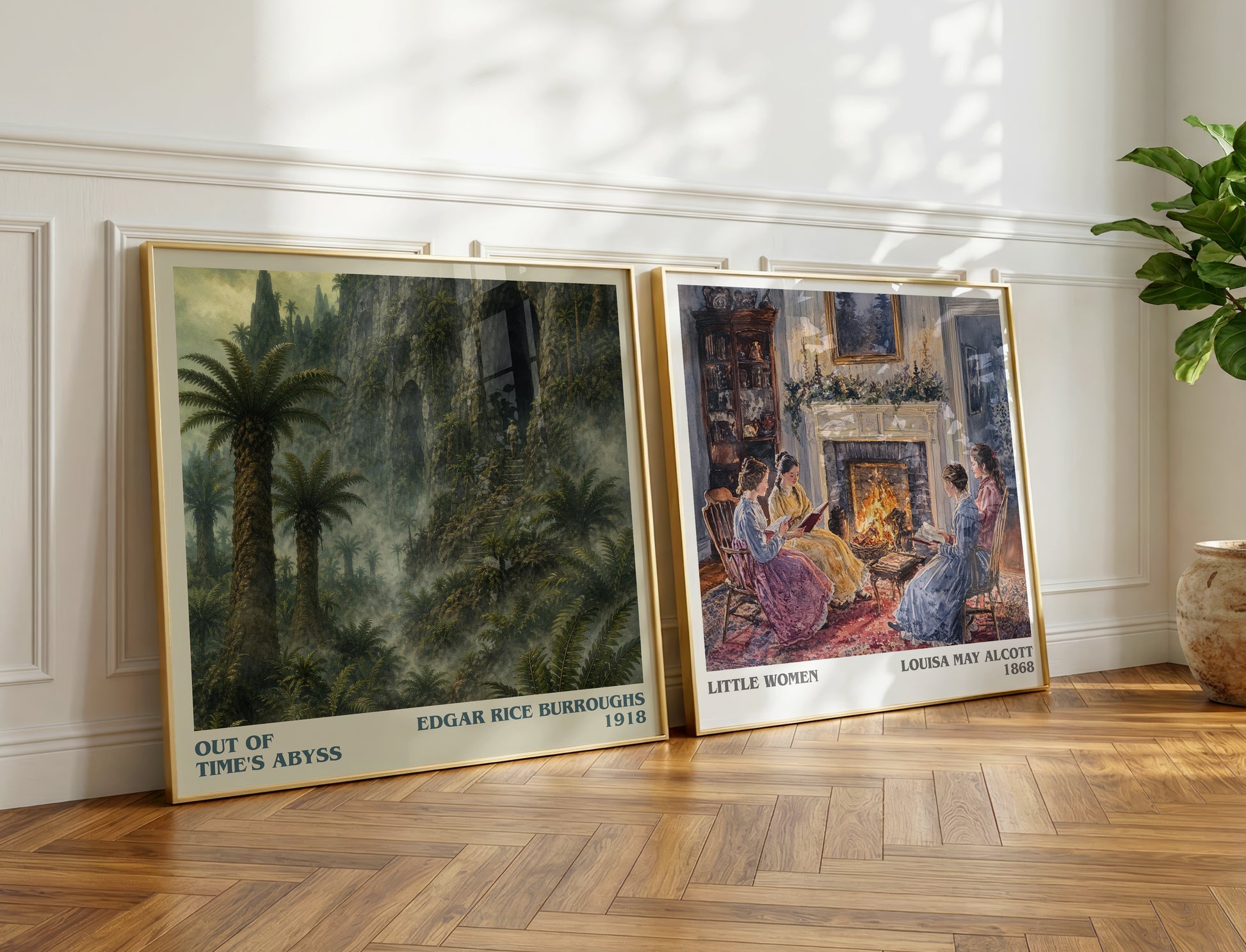 Out Of Time'S Abyss literary print on bookshelf – Edgar Rice Burroughs fan gift
