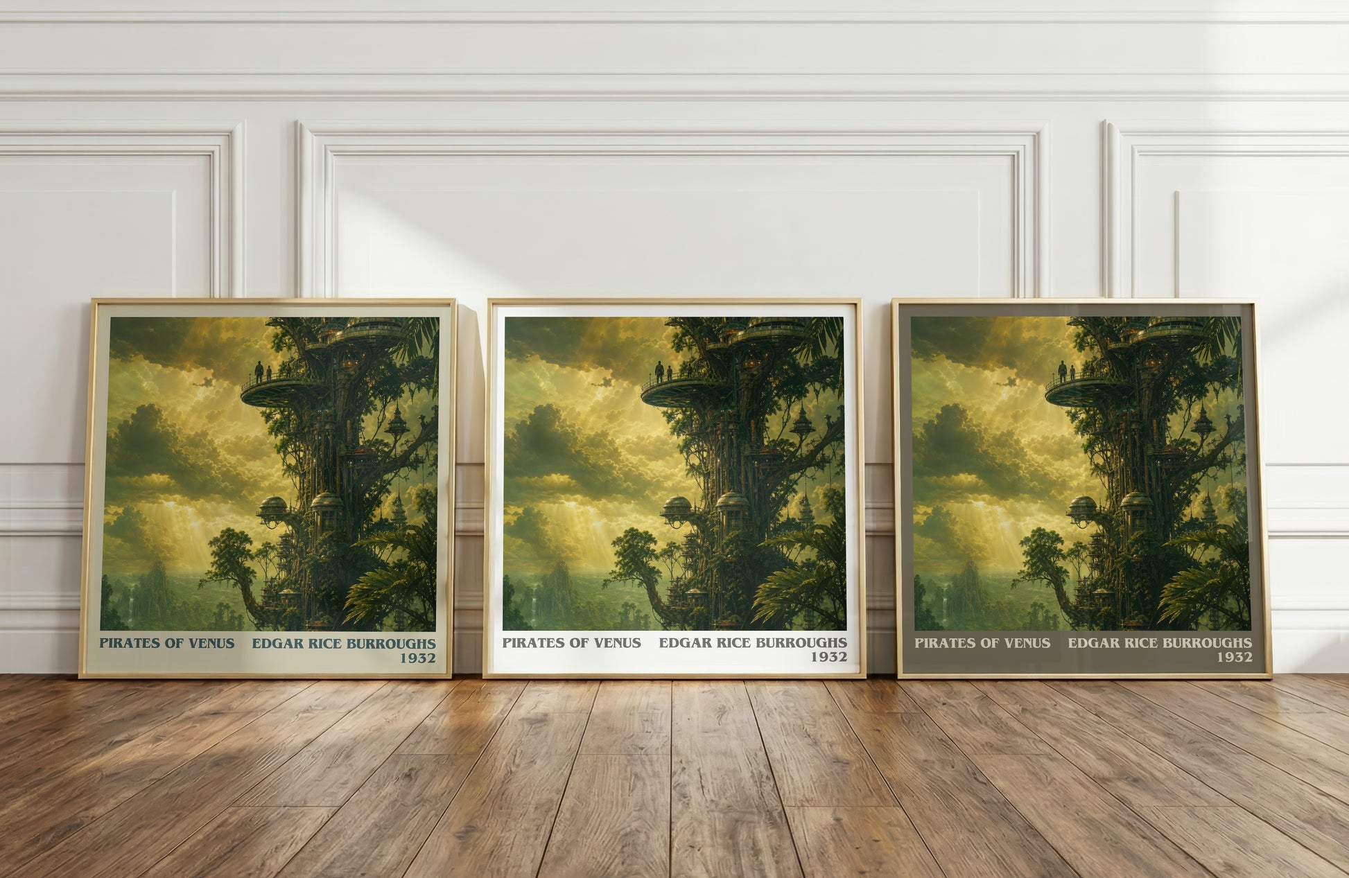 Pirates Of Venus literary art print colour and style options – Edgar Rice Burroughs book art