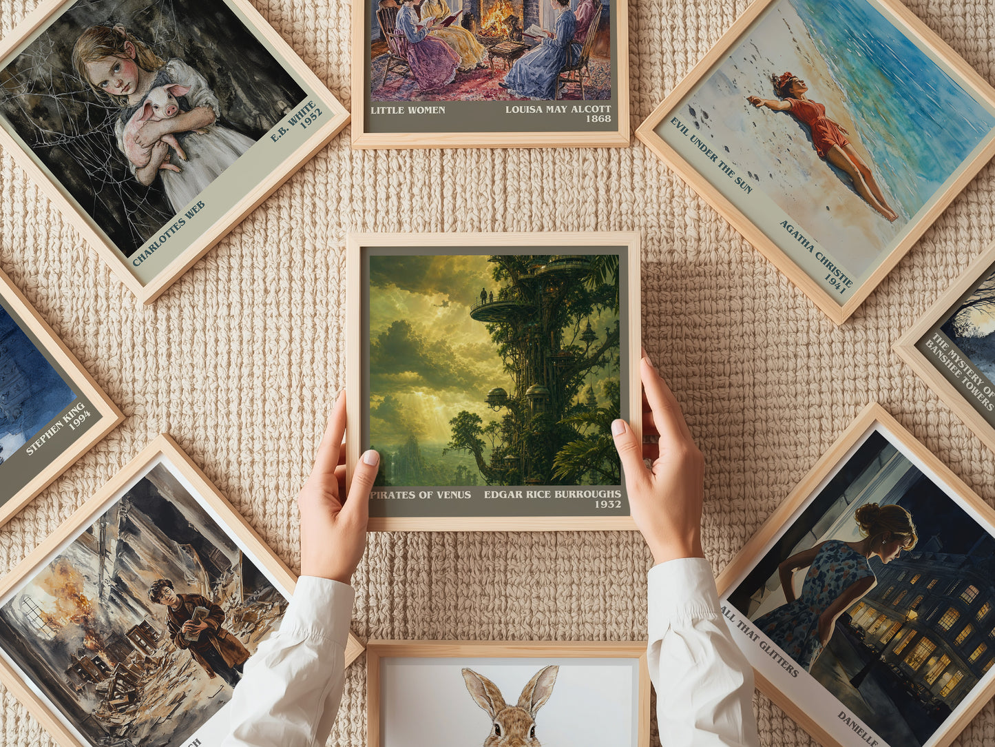 Pirates Of Venus literary book poster framed on wall – sci fi wall art