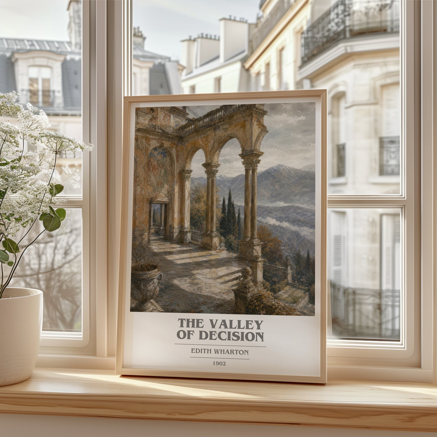 The Valley Of Decision book cover poster colour and style options – Edith Wharton book art