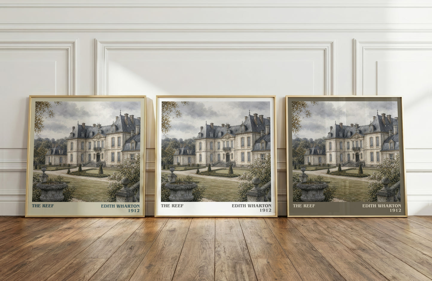 The Reef literary art print colour and style options – Edith Wharton book art