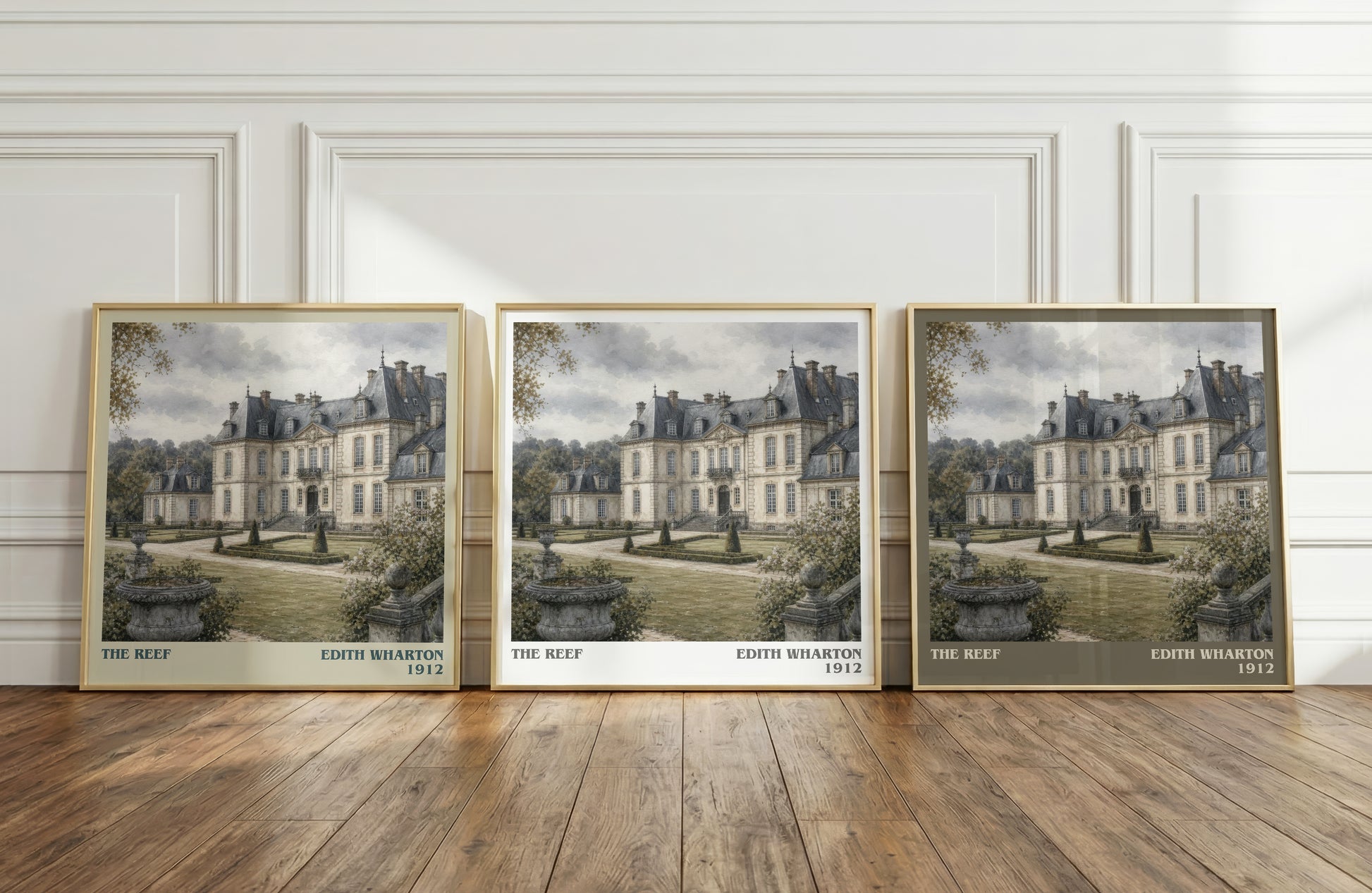 The Reef literary art print colour and style options – Edith Wharton book art
