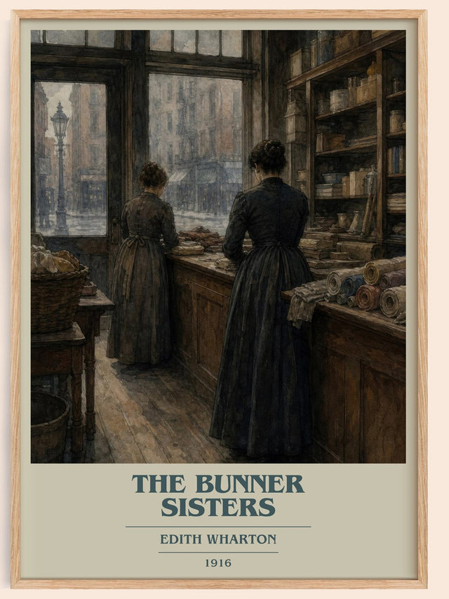 The Bunner Sisters Book Cover Poster by Edith Wharton