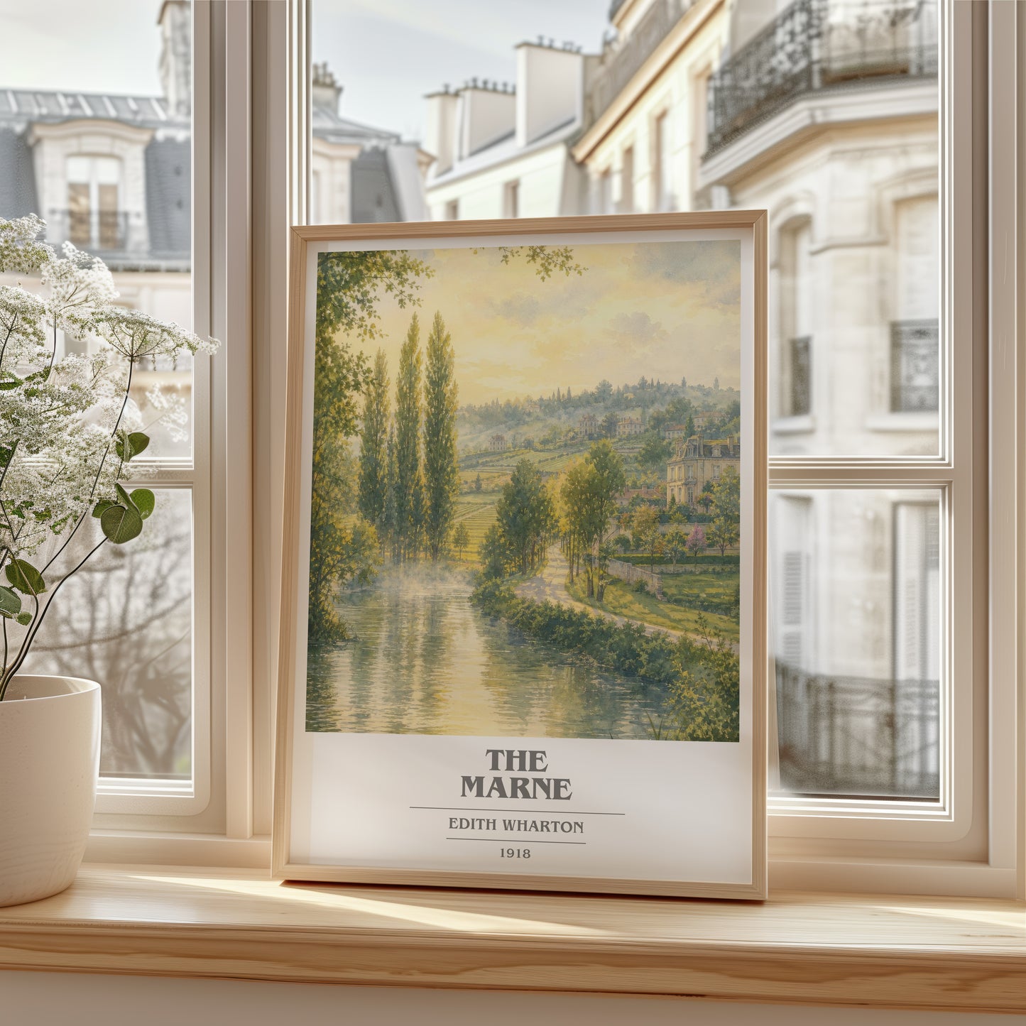 The Marne book cover poster colour and style options – Edith Wharton book art