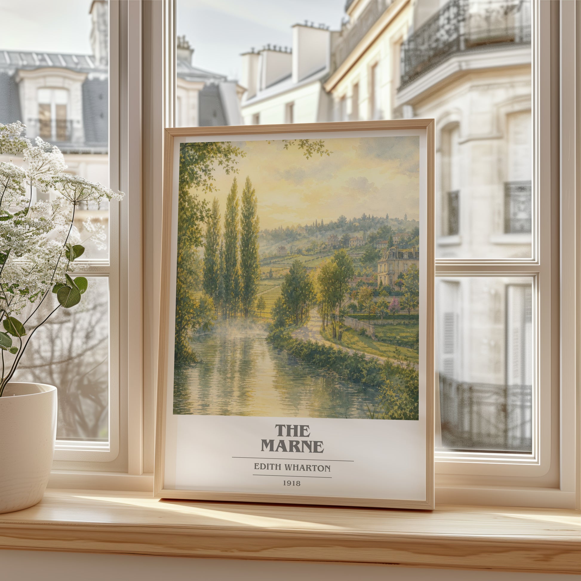 The Marne book cover poster colour and style options – Edith Wharton book art
