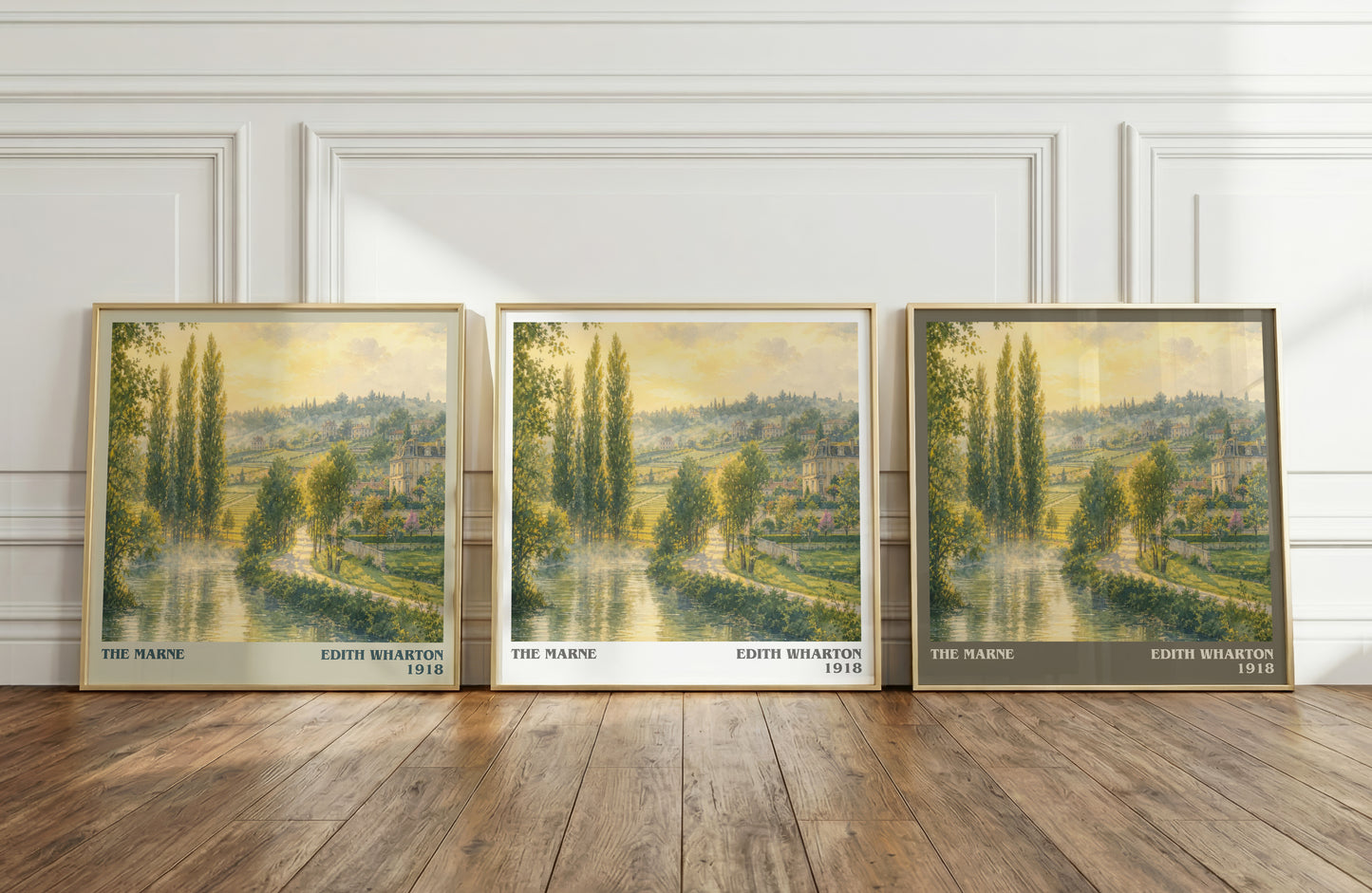 The Marne literary art print colour and style options – Edith Wharton book art