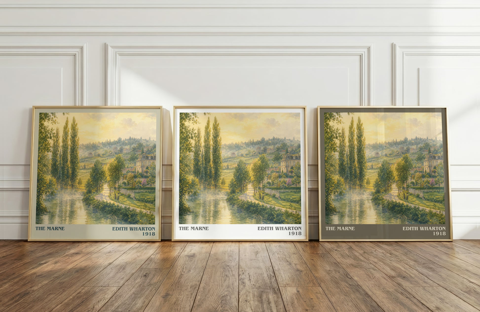 The Marne literary art print colour and style options – Edith Wharton book art