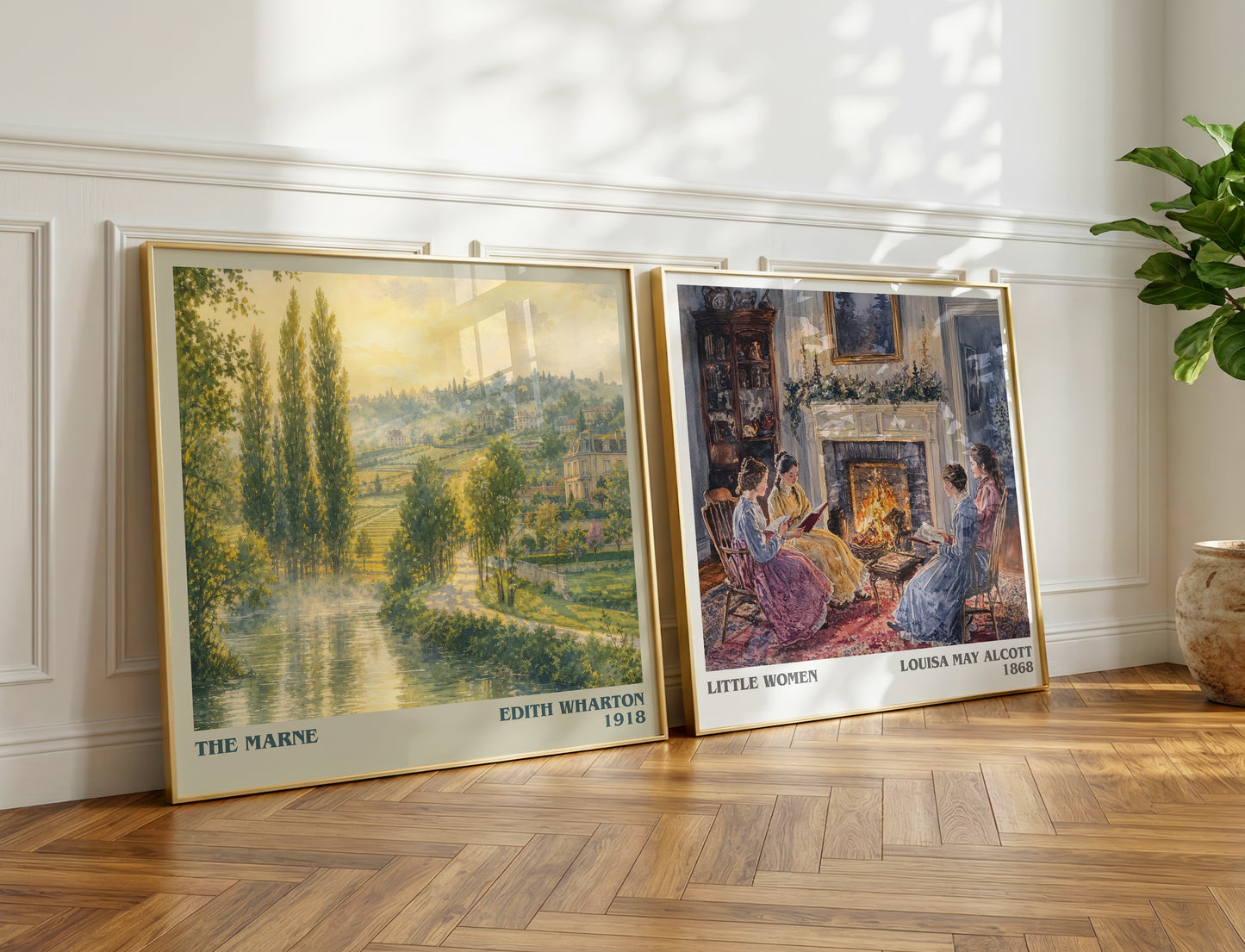 The Marne literary print on bookshelf – Edith Wharton fan gift