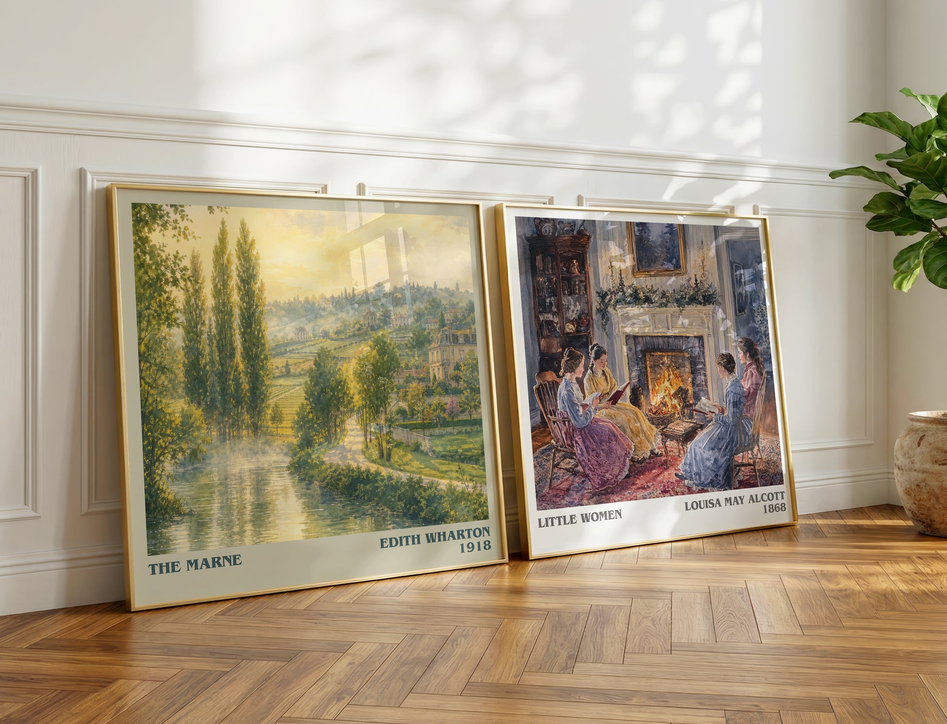 The Marne literary print on bookshelf – Edith Wharton fan gift