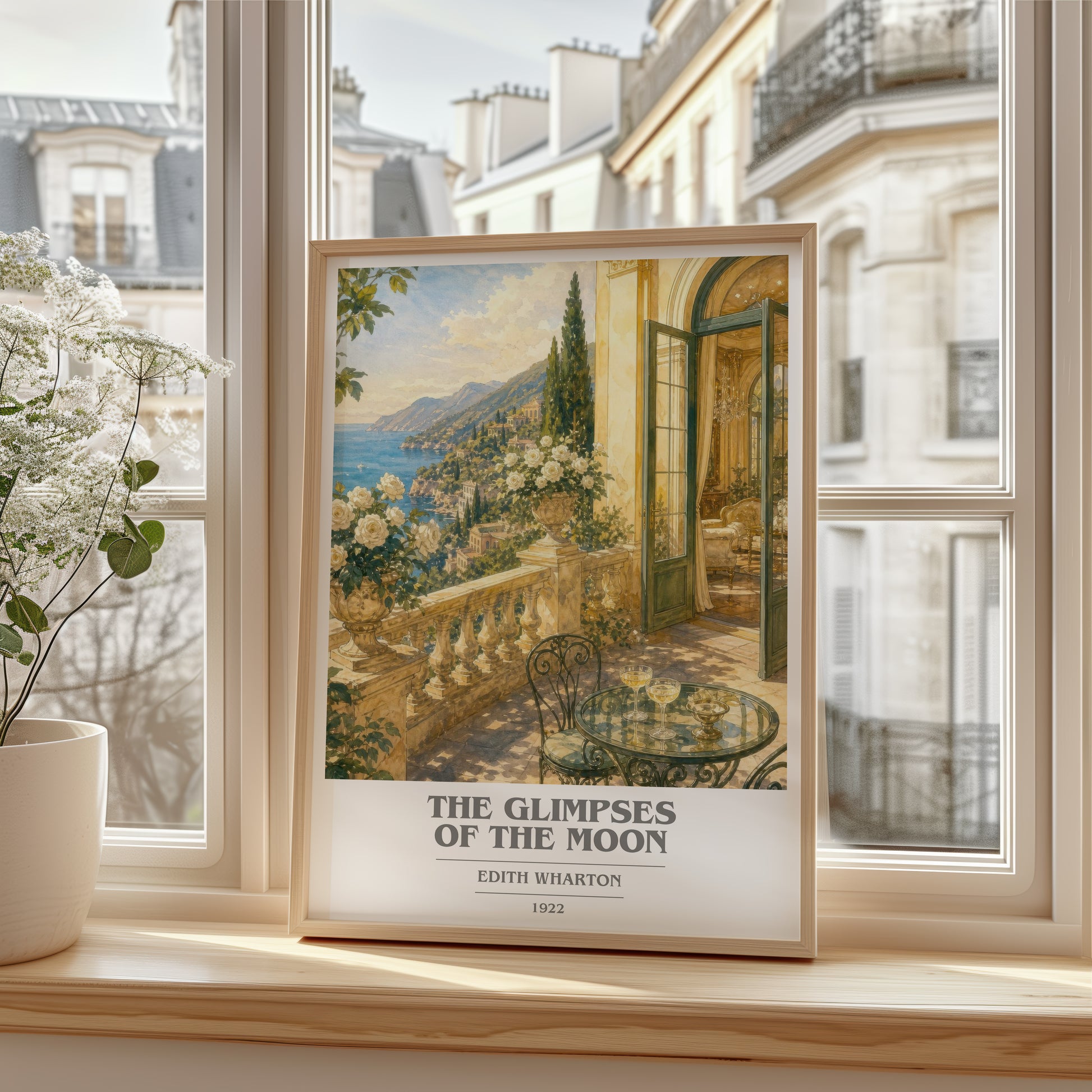 The Glimpses Of The Moon book cover poster colour and style options – Edith Wharton book art