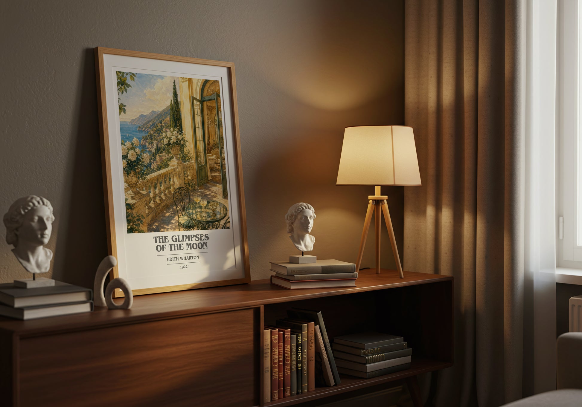The Glimpses Of The Moon book cover book poster framed on wall – romance wall art