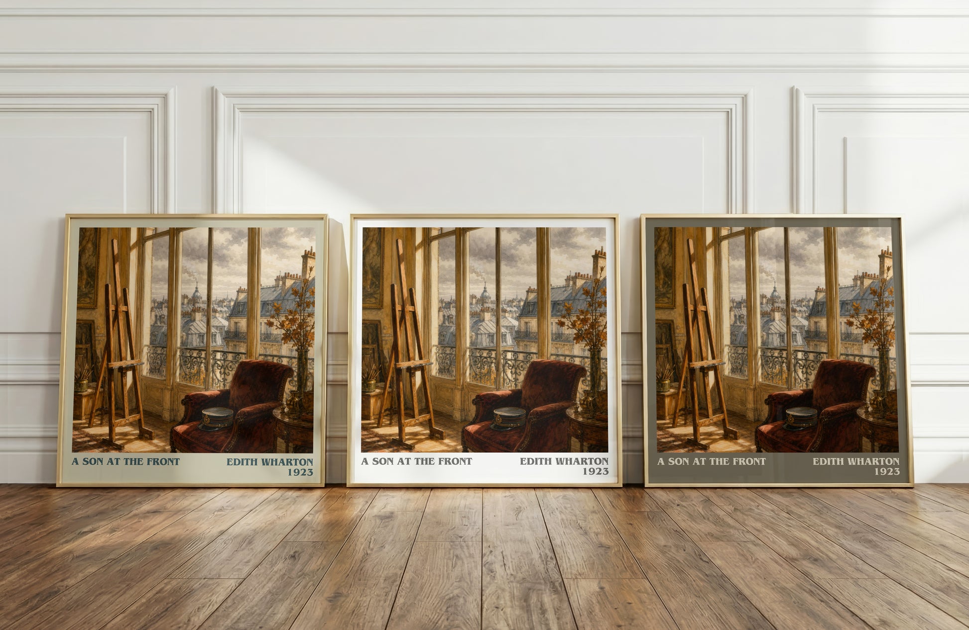 A Son At The Front literary art print colour and style options – Edith Wharton book art