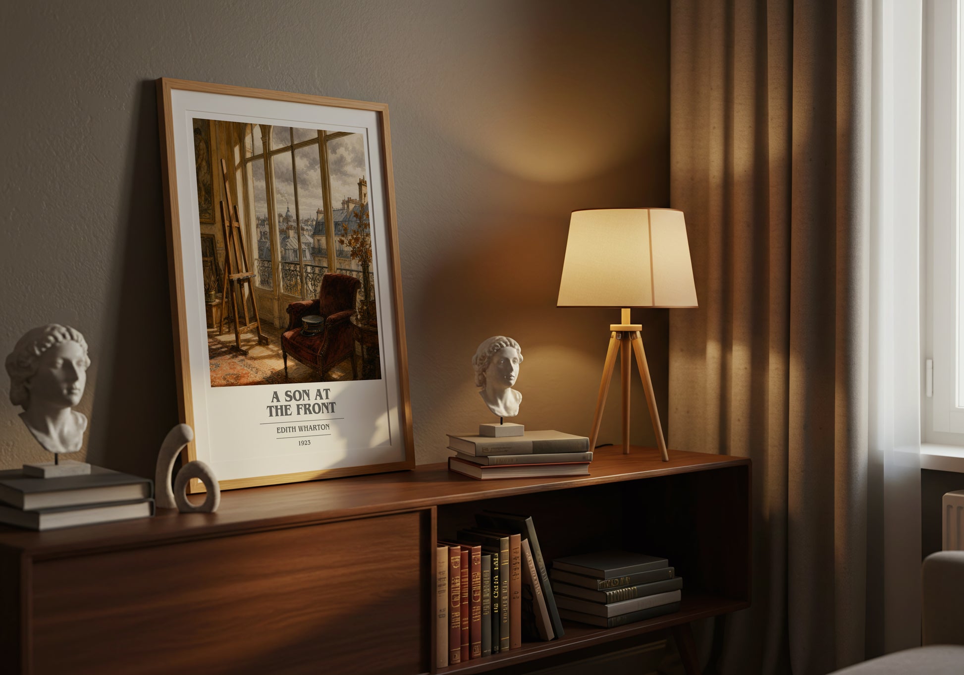 A Son At The Front book cover book poster framed on wall – literary fiction wall art