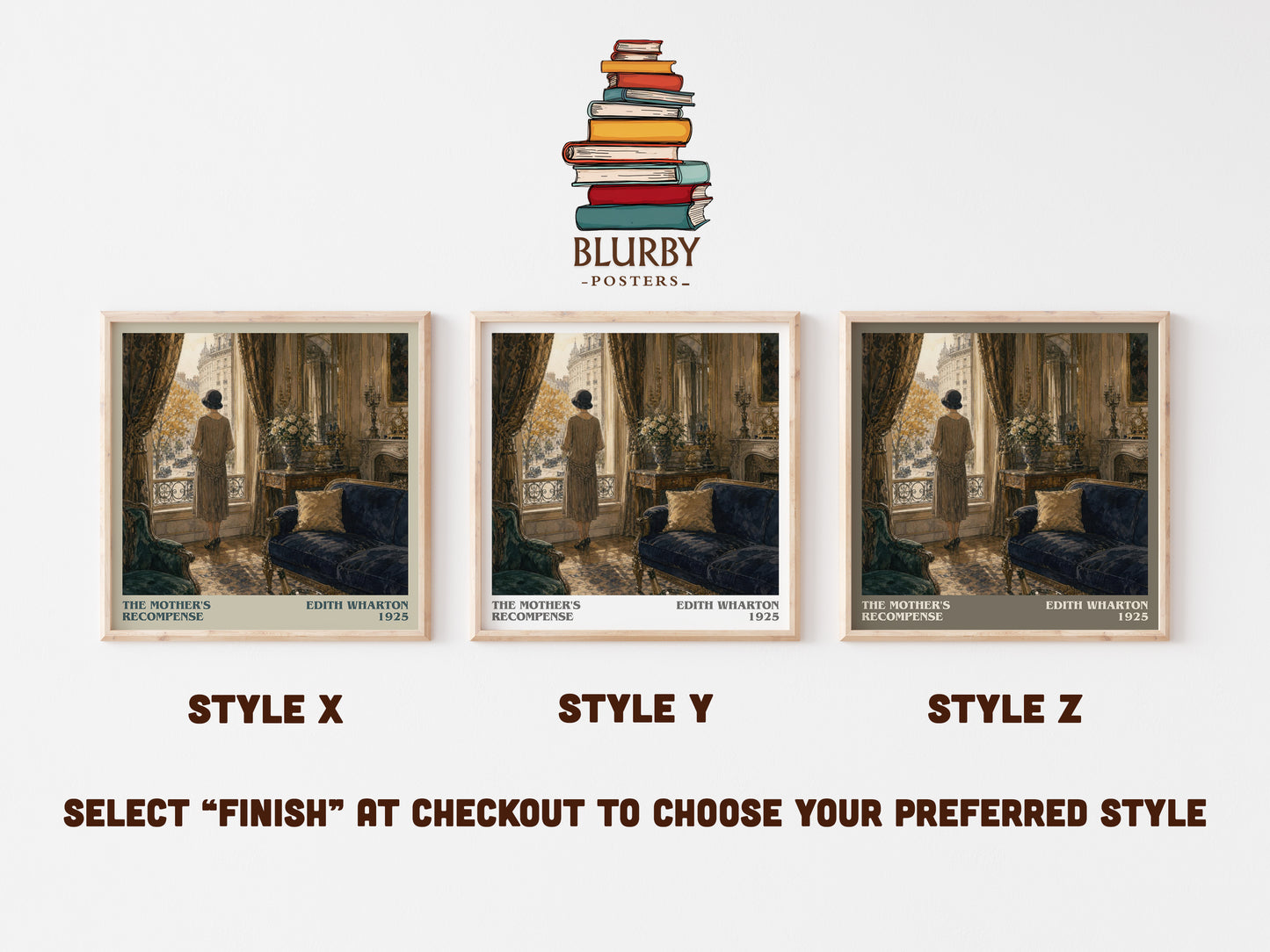 The Mother'S Recompense literary print in frame leaning in hallway – literary fiction wall art
