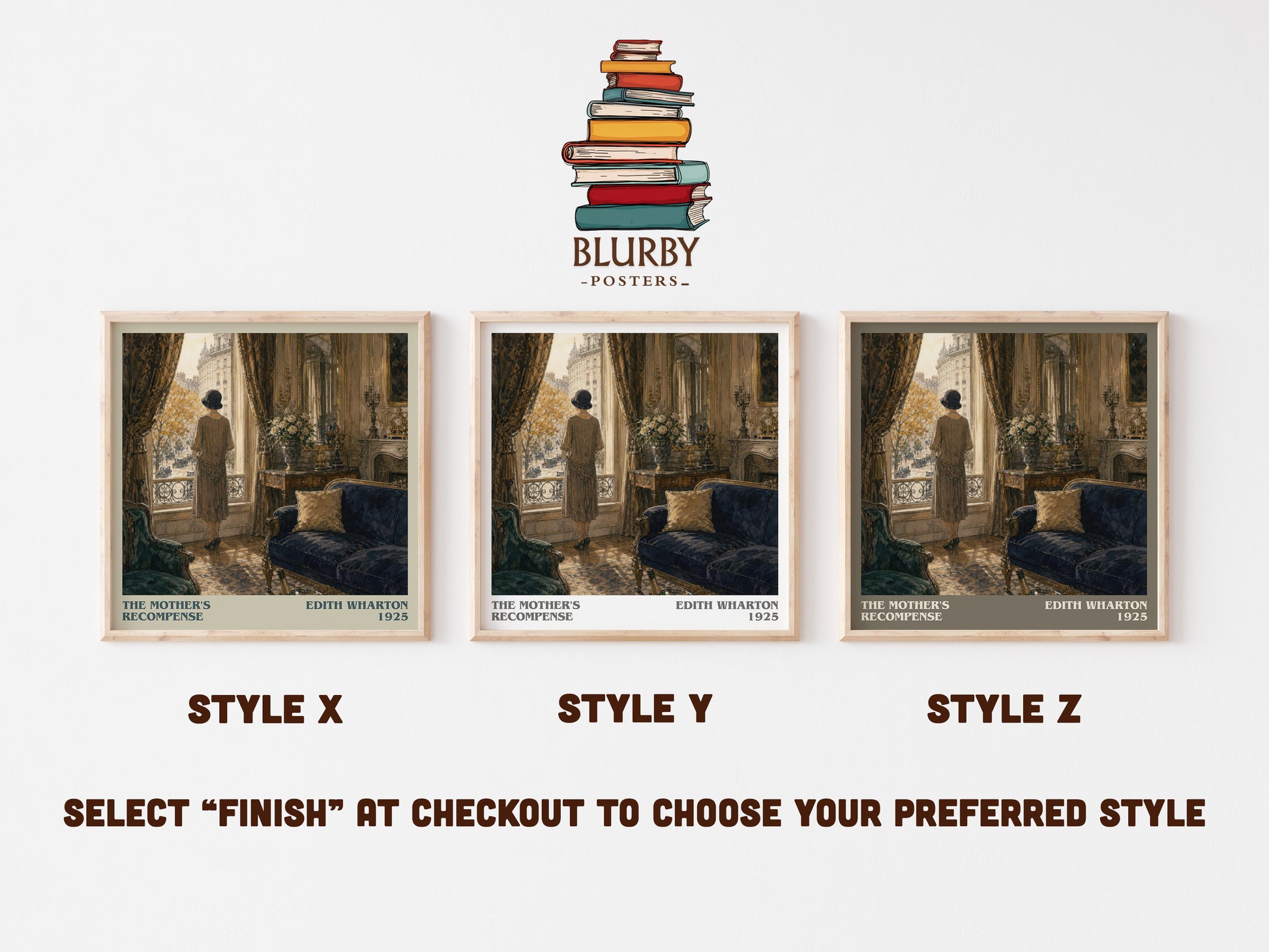 The Mother'S Recompense literary print in frame leaning in hallway – literary fiction wall art