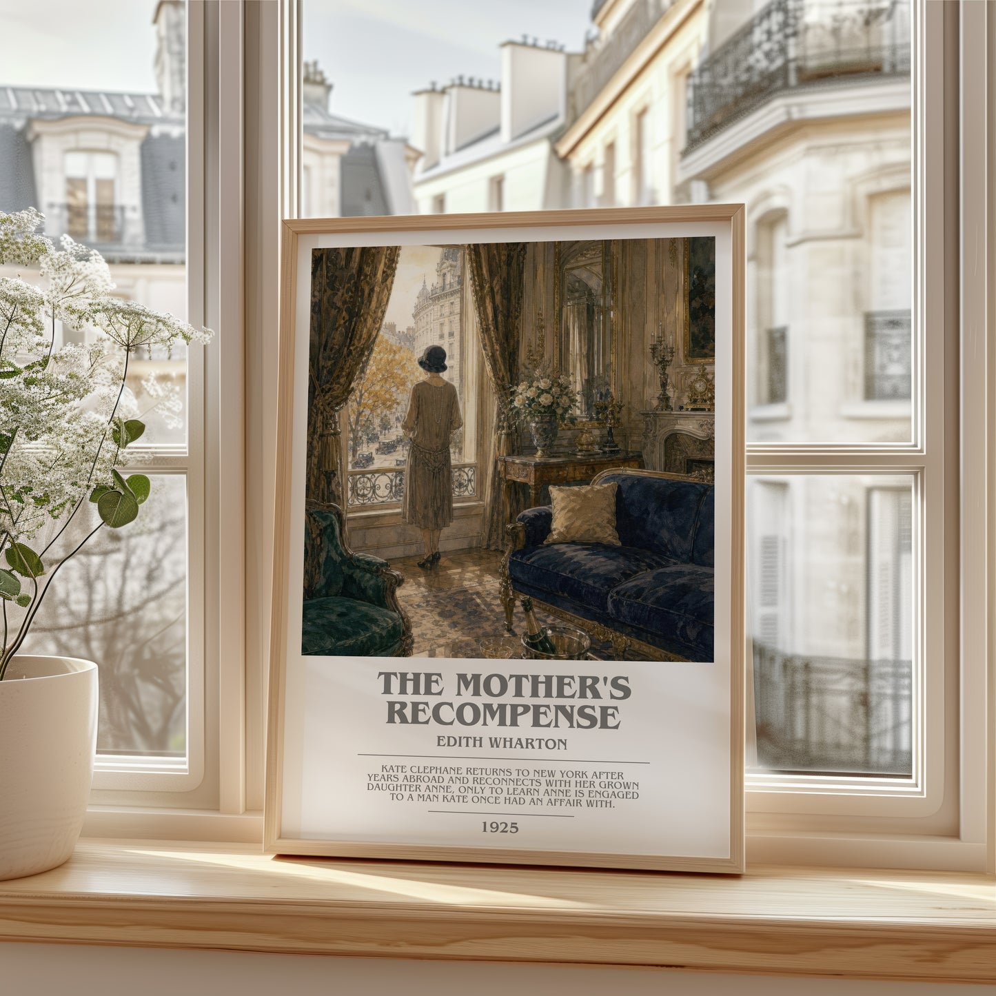 The Mother'S Recompense bookish poster colour and style options – Edith Wharton book art