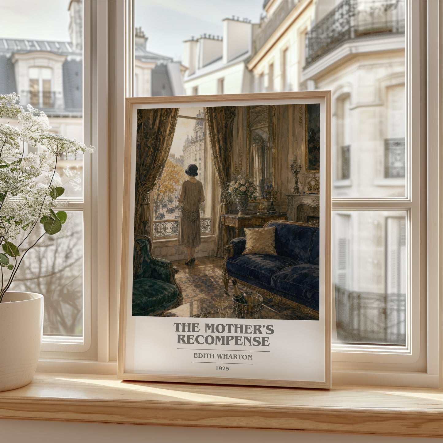 The Mother'S Recompense book cover poster colour and style options – Edith Wharton book art