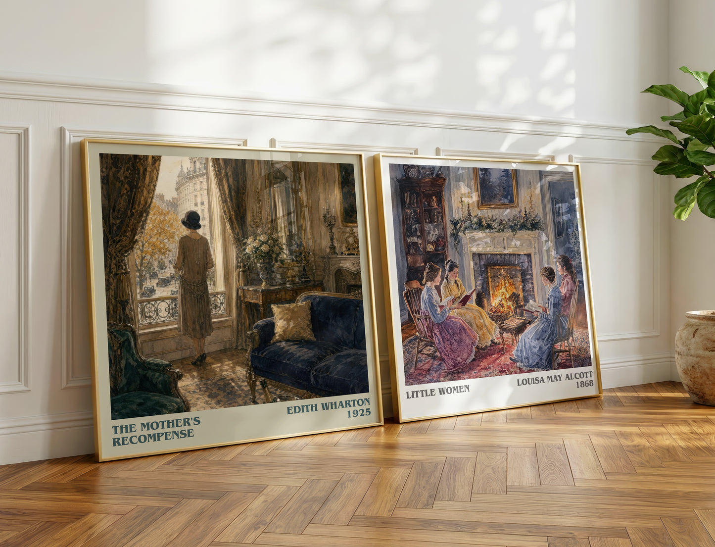 The Mother'S Recompense literary print on bookshelf – Edith Wharton fan gift