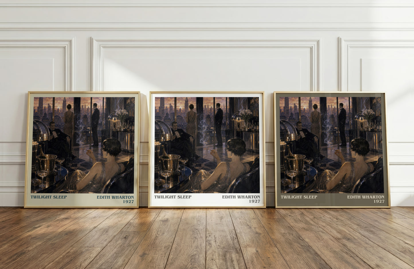 Twilight Sleep literary art print colour and style options – Edith Wharton book art