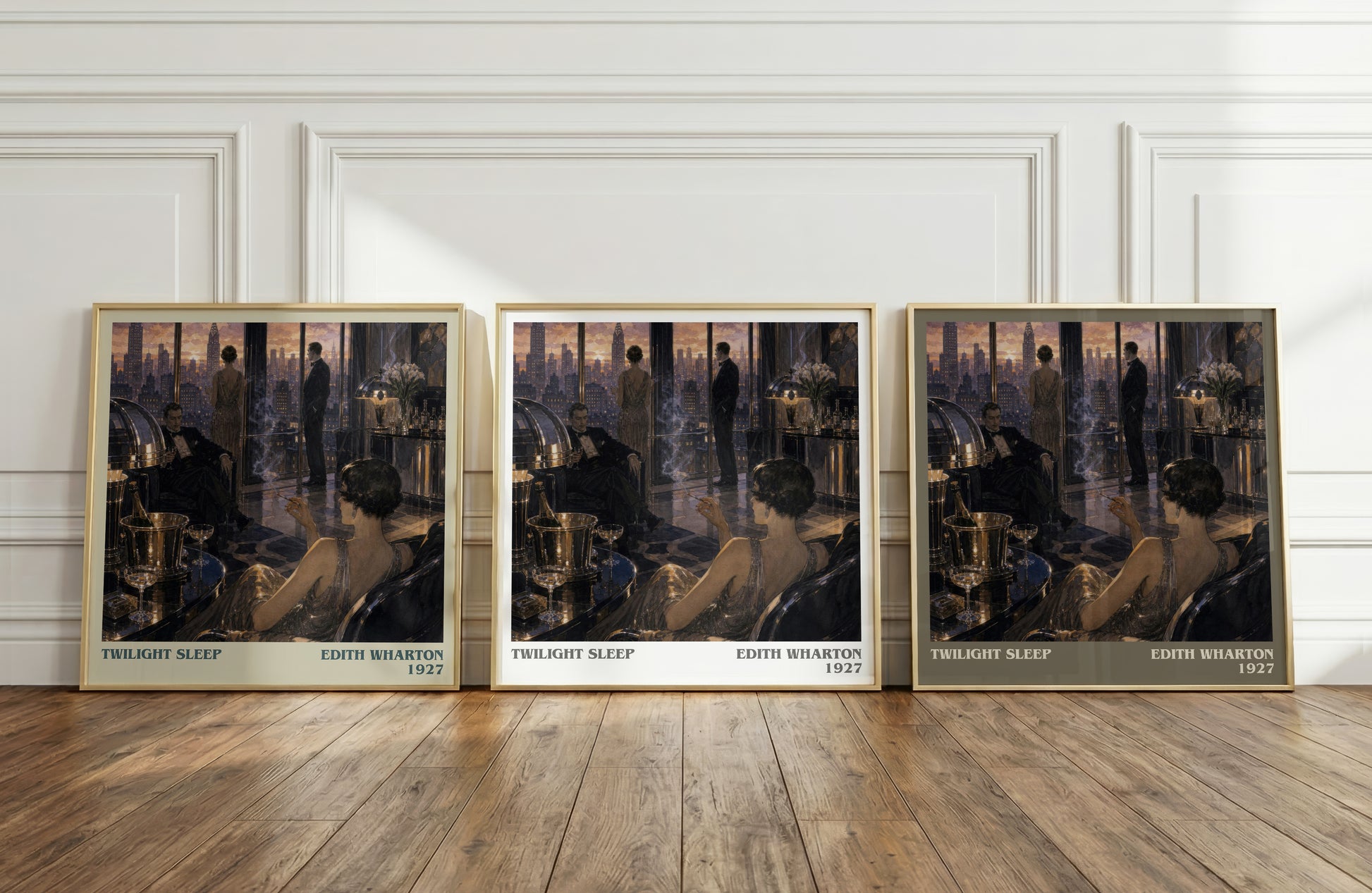 Twilight Sleep literary art print colour and style options – Edith Wharton book art