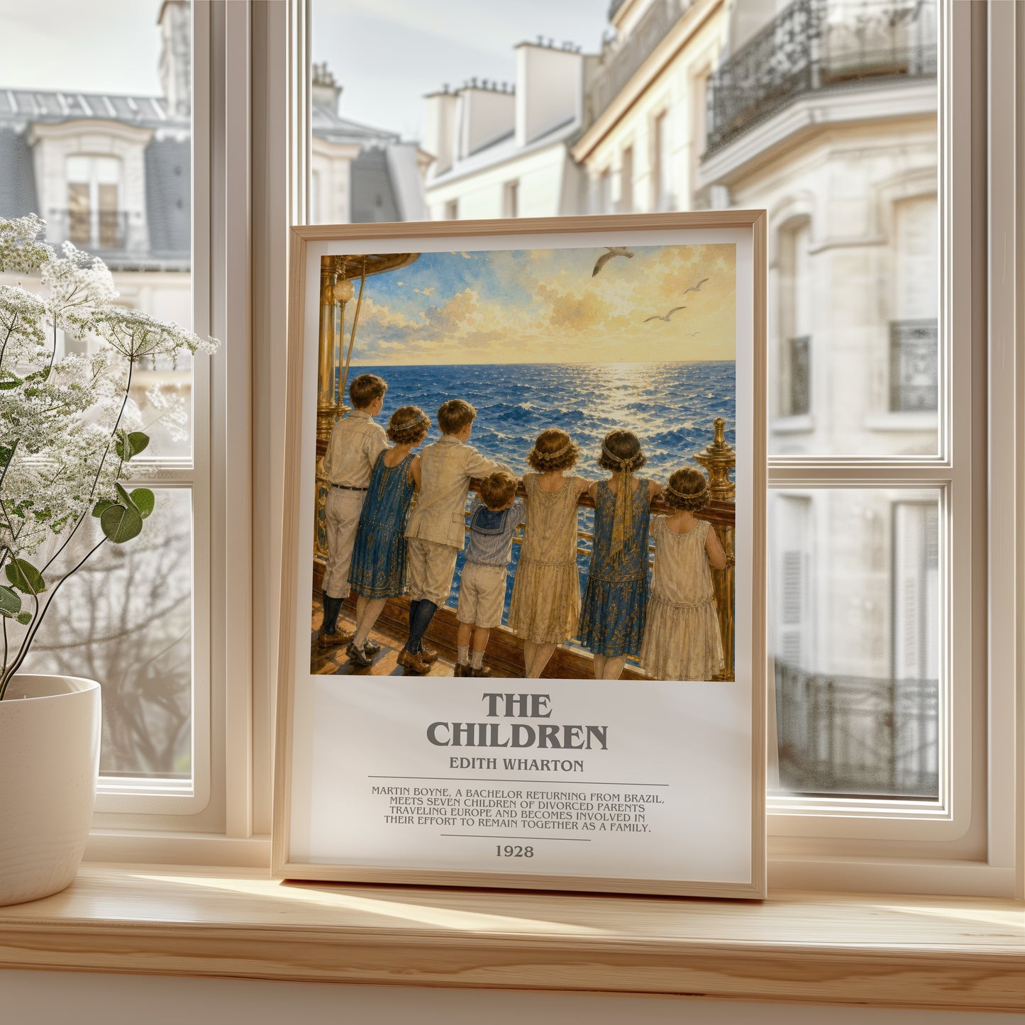 The Children bookish poster colour and style options – Edith Wharton book art