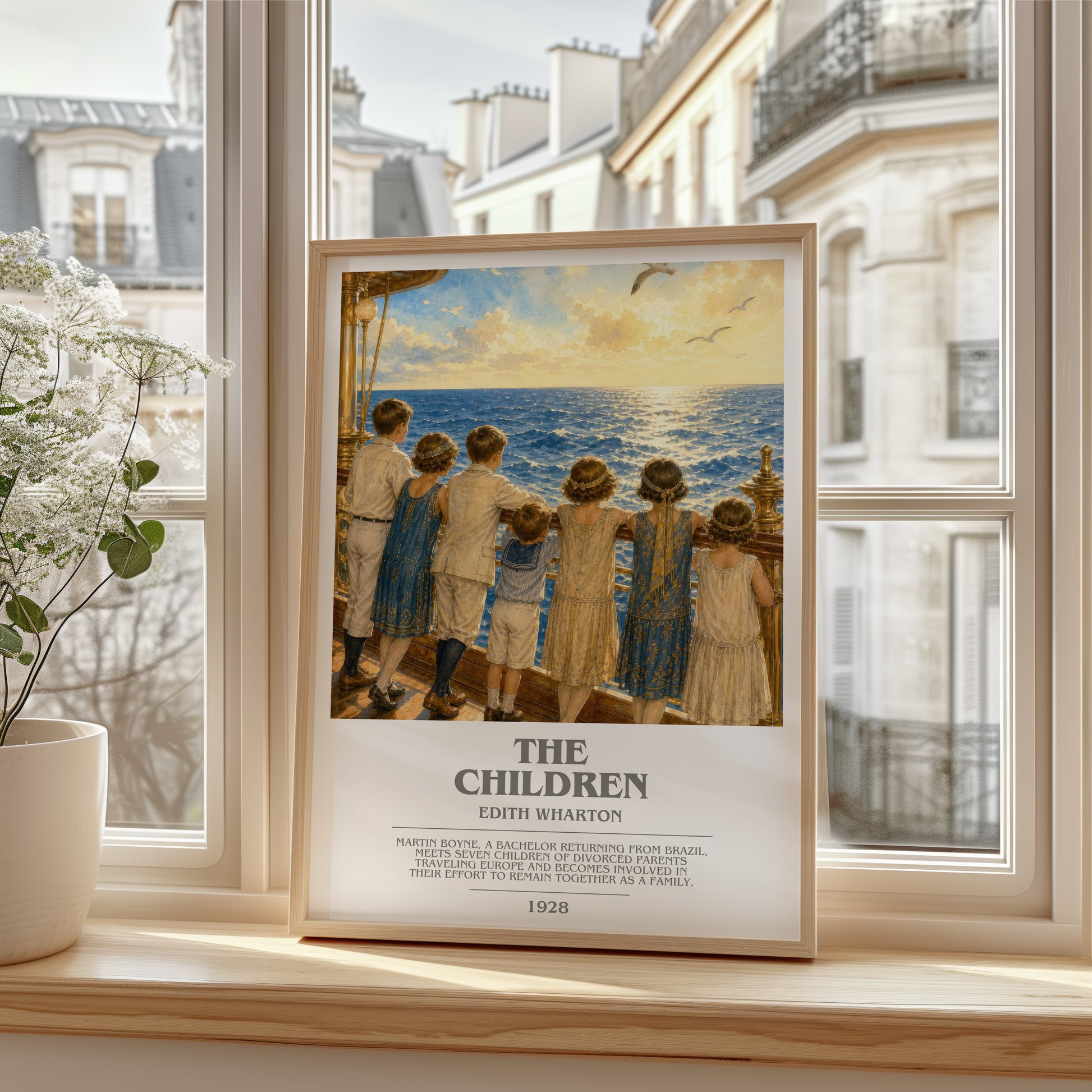 The Children bookish poster colour and style options – Edith Wharton book art