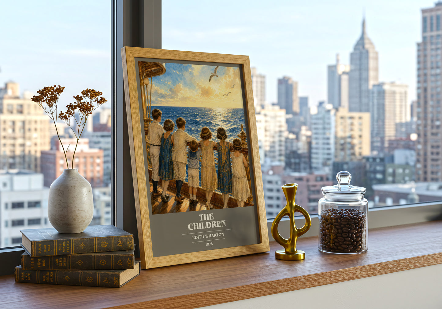 The Children book cover print framed by window – literary home decor