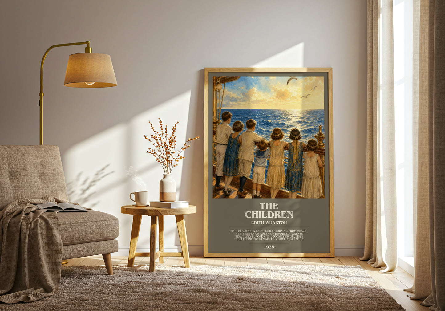 The Children bookish print on bookshelf – Edith Wharton fan gift