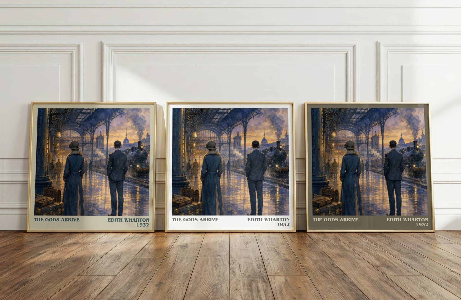 The Gods Arrive literary art print colour and style options – Edith Wharton book art