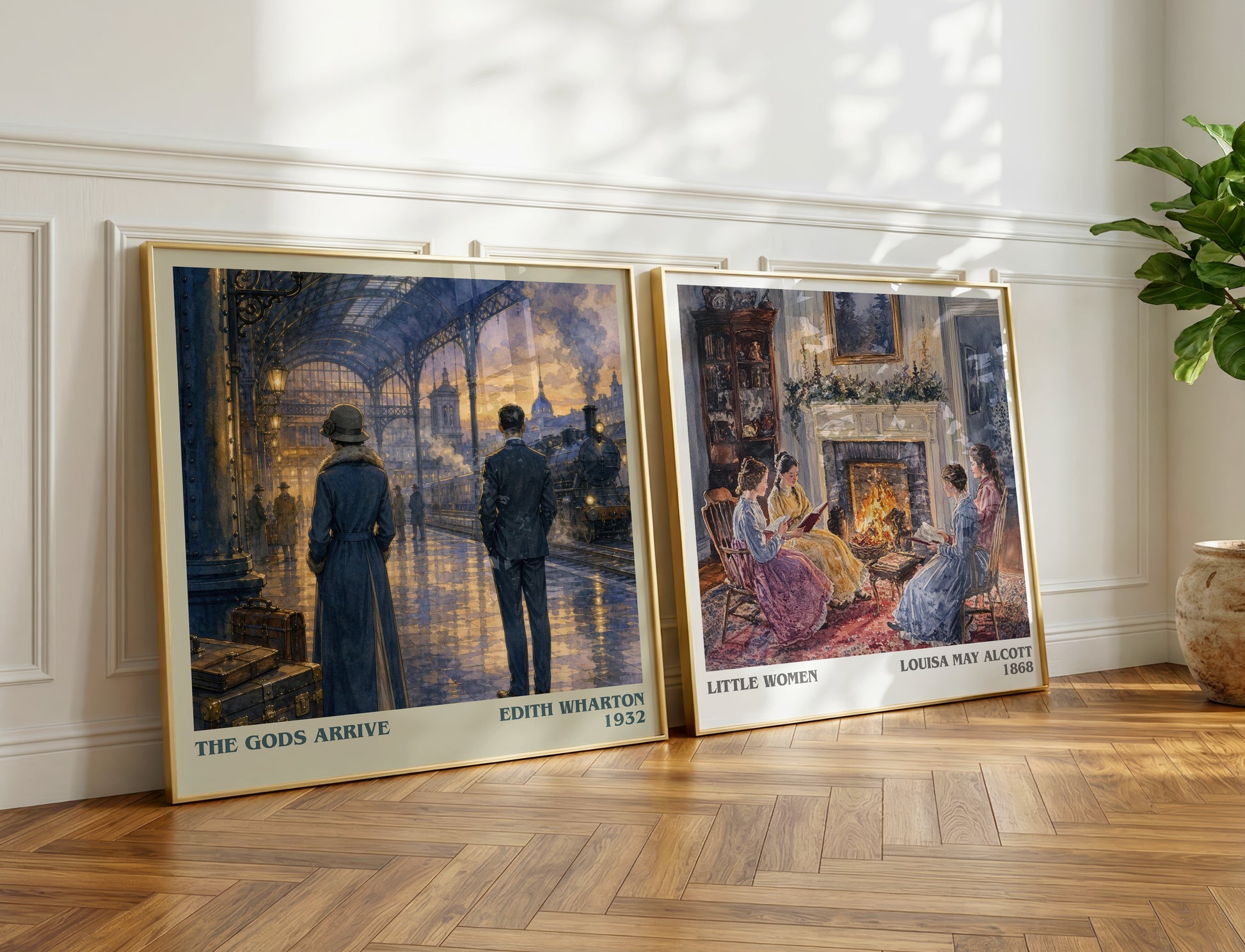 The Gods Arrive literary print on bookshelf – Edith Wharton fan gift