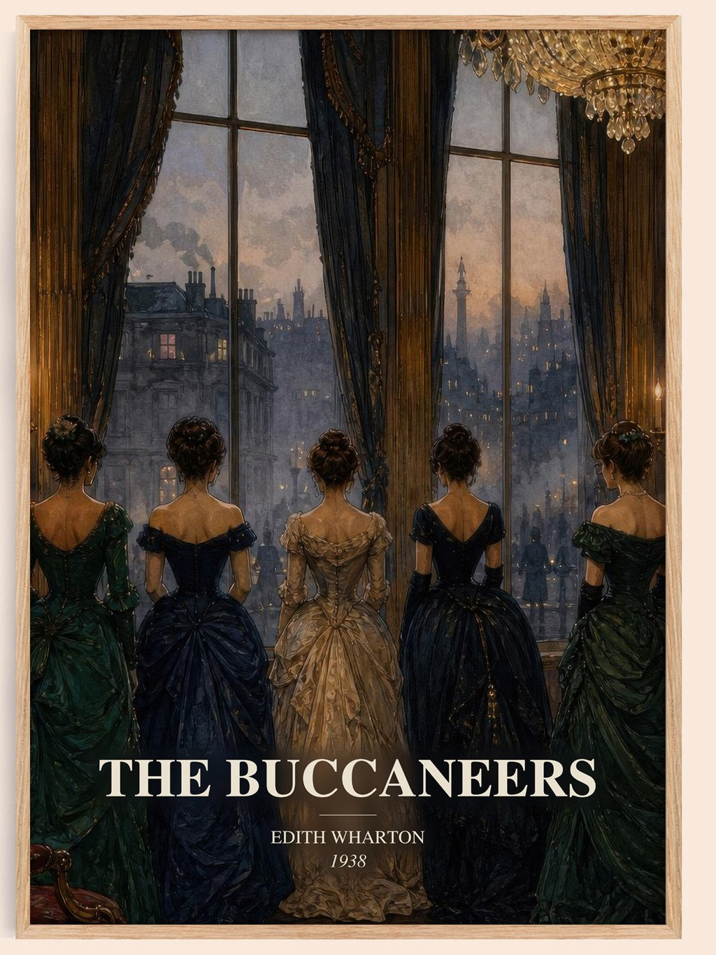 The Buccaneers watercolour book poster by Edith Wharton – framed literary art print