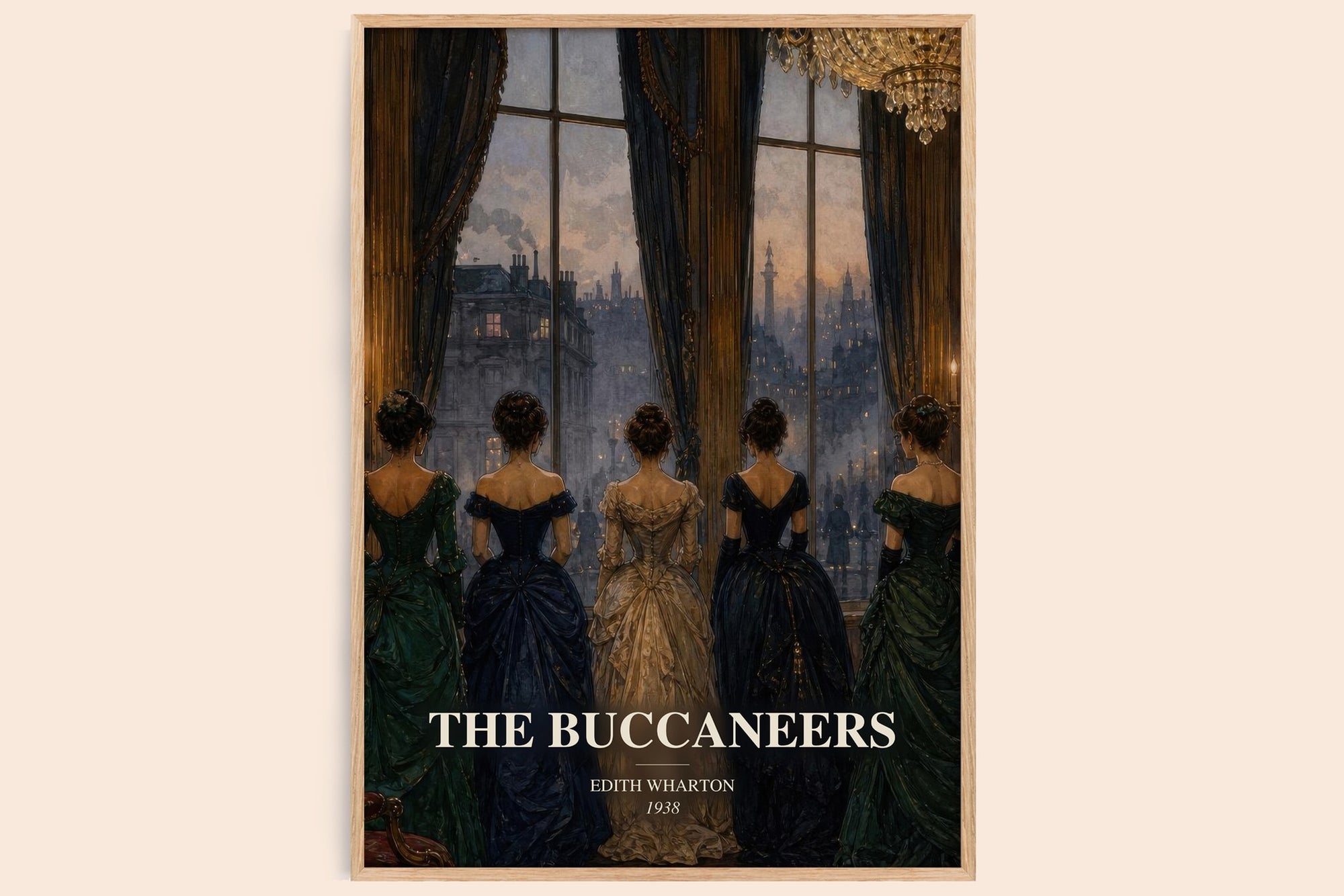 The Buccaneers watercolour book poster by Edith Wharton – framed literary art print
