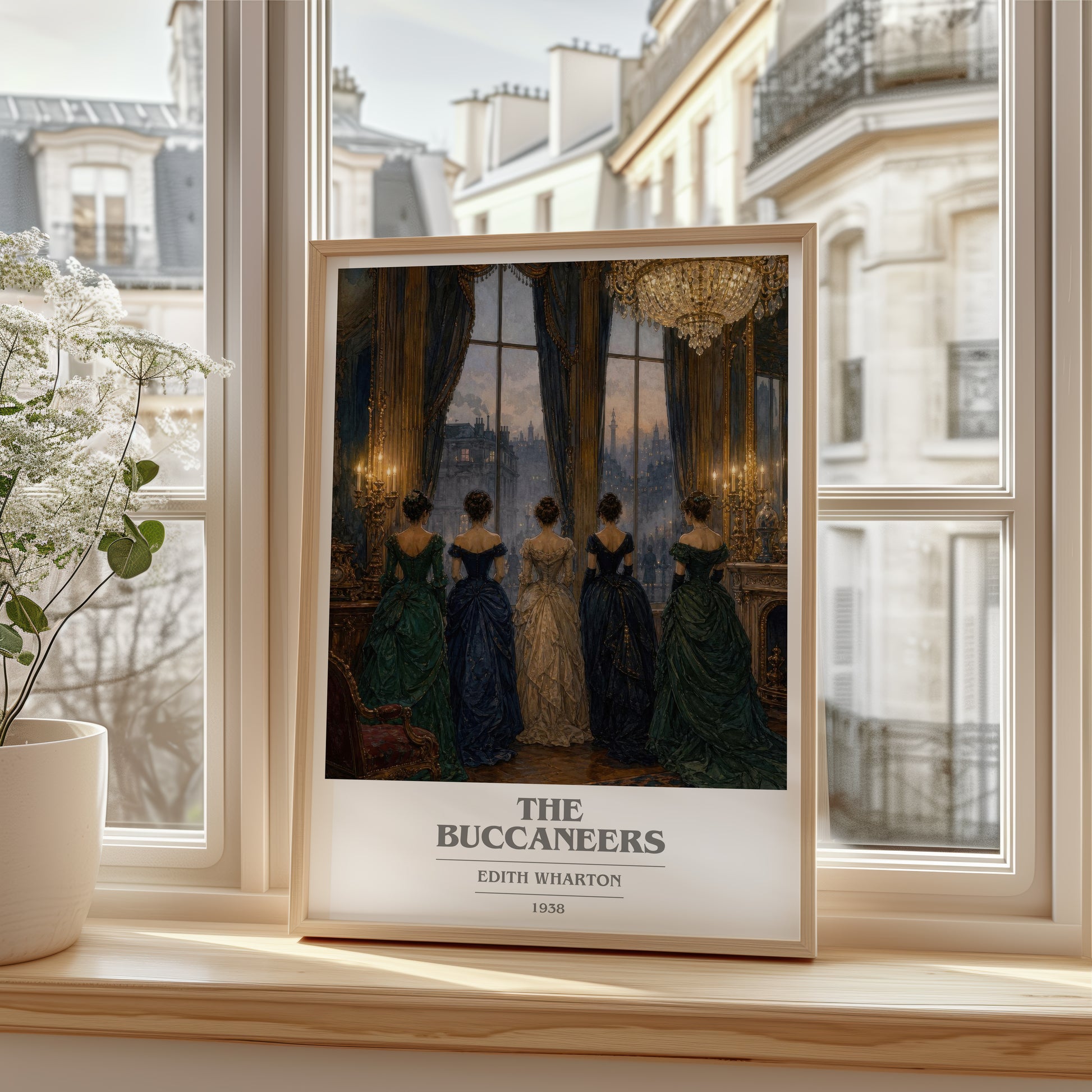 The Buccaneers book cover poster colour and style options – Edith Wharton book art