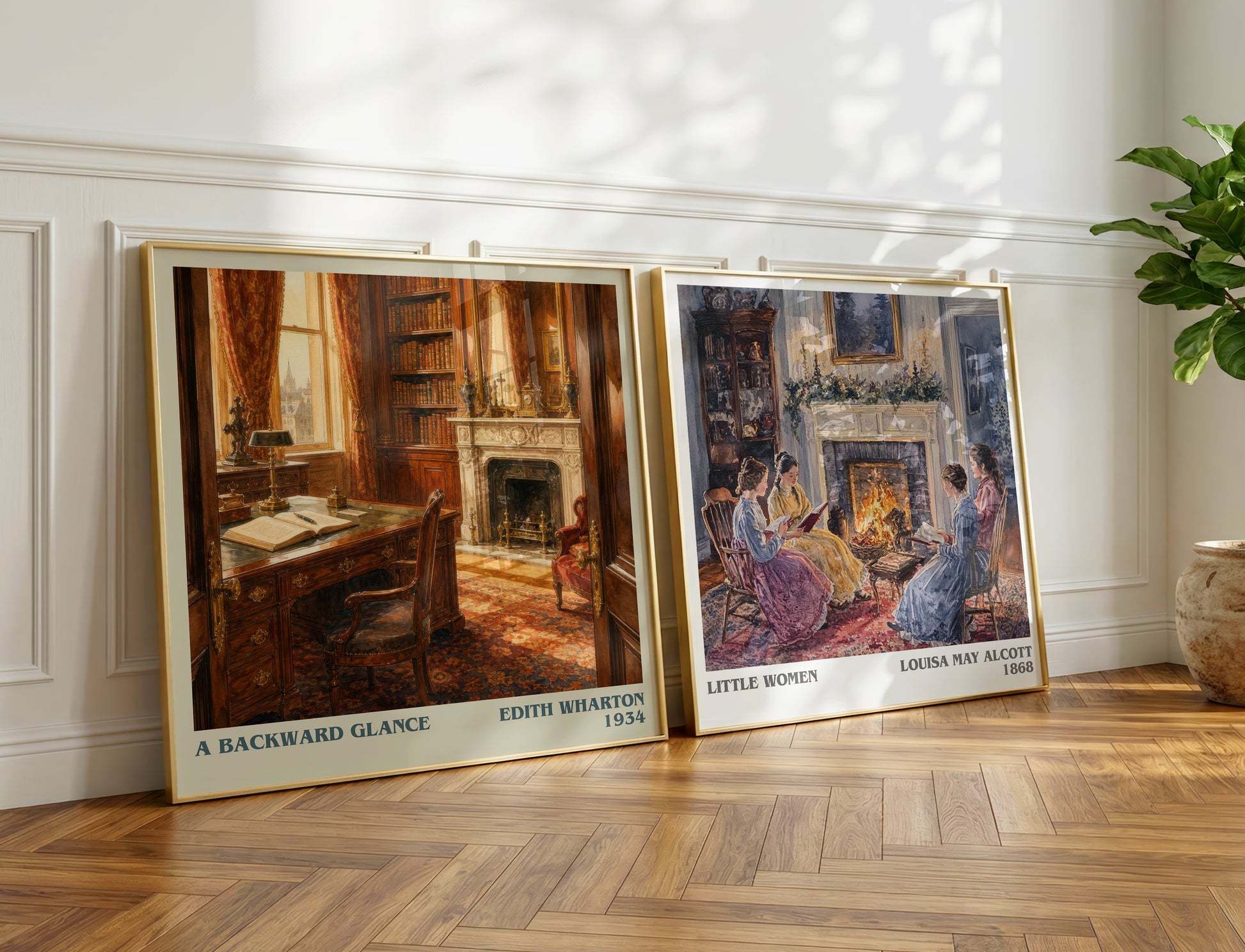 A Backward Glance literary print on bookshelf – Edith Wharton fan gift