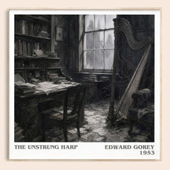 The Unstrung Harp literary book poster by Edward Gorey – framed literary art print