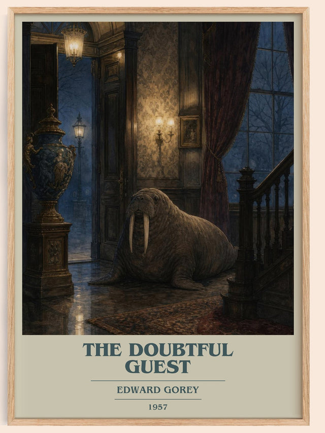 The Doubtful Guest Book Cover Poster by Edward Gorey