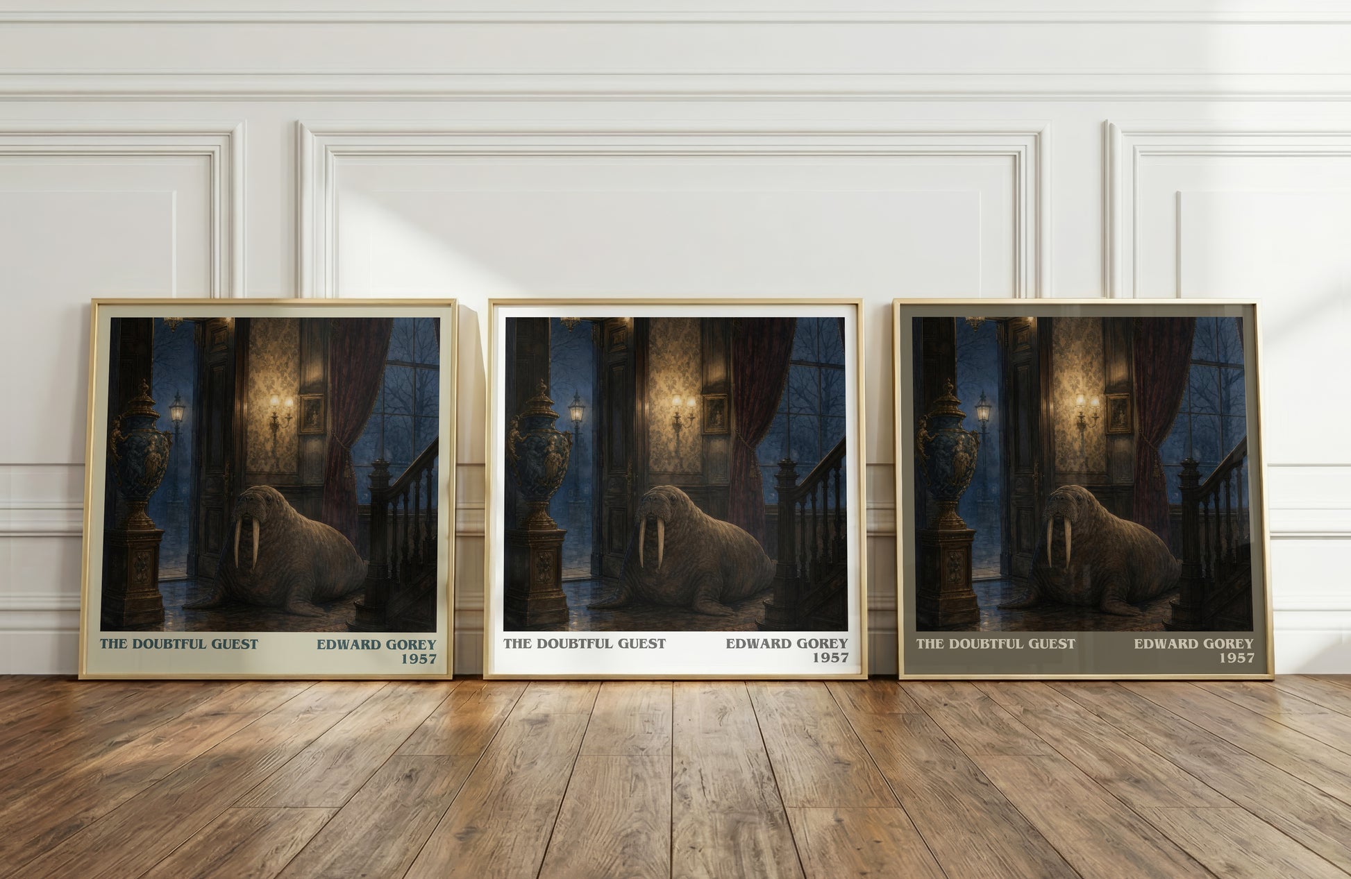 The Doubtful Guest literary art print colour and style options – Edward Gorey book art