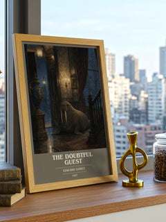 The Doubtful Guest book cover poster colour and style options – Edward Gorey book art