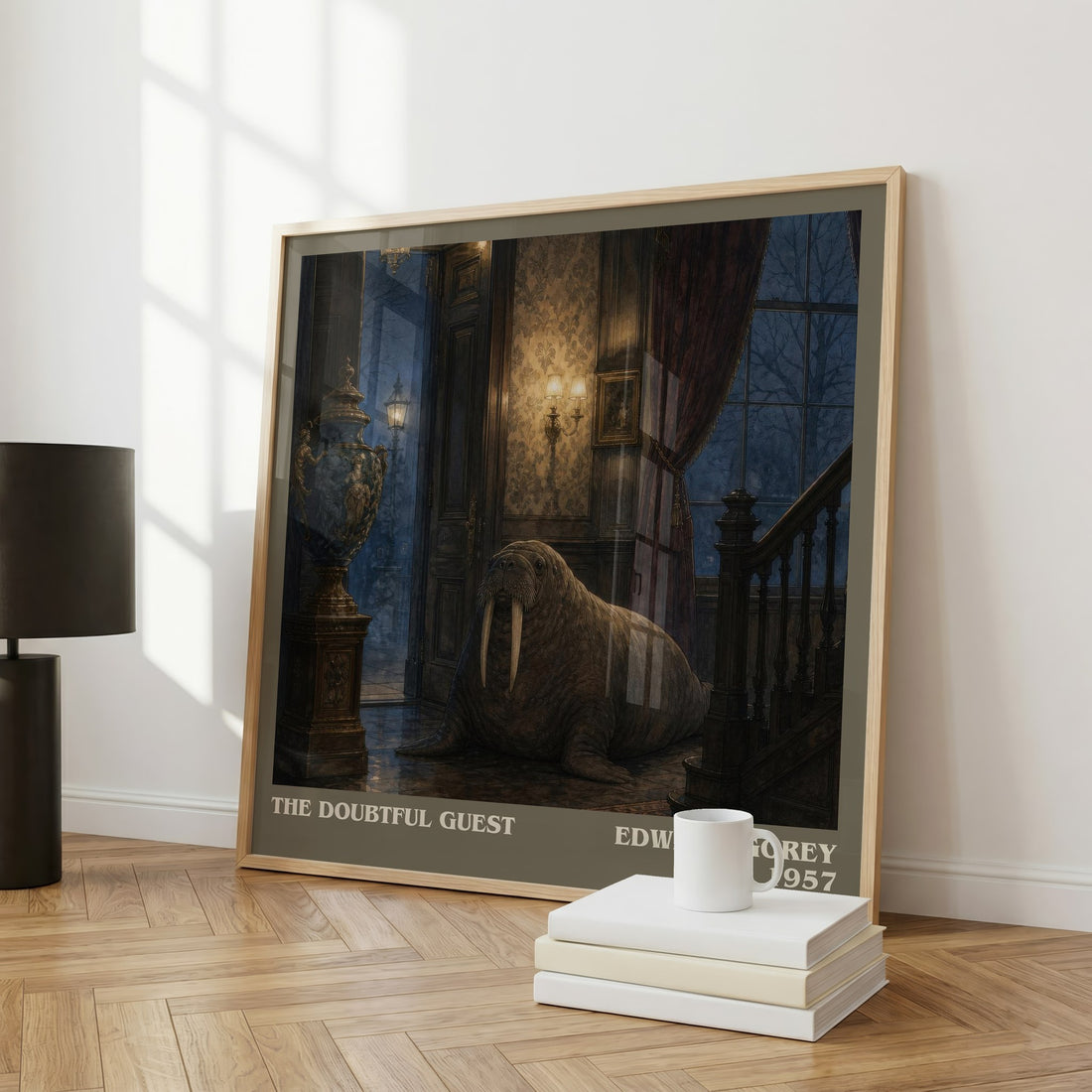 The Doubtful Guest literary art print colour and style options – Edward Gorey book art