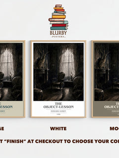 The Object-Lesson book cover print framed by window – literary home decor