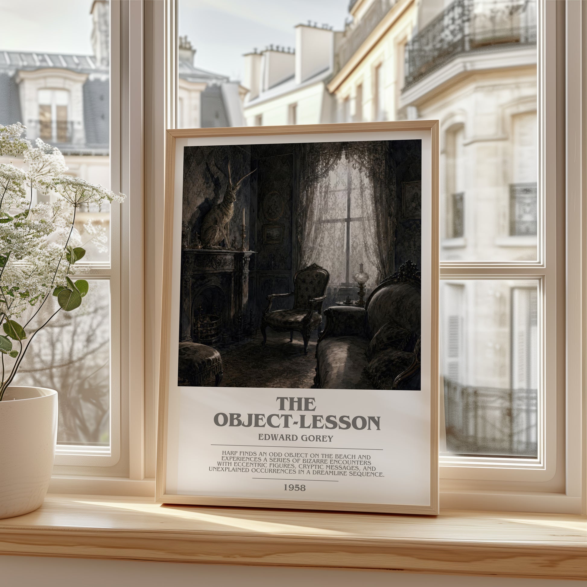 The Object-Lesson bookish poster colour and style options – Edward Gorey book art